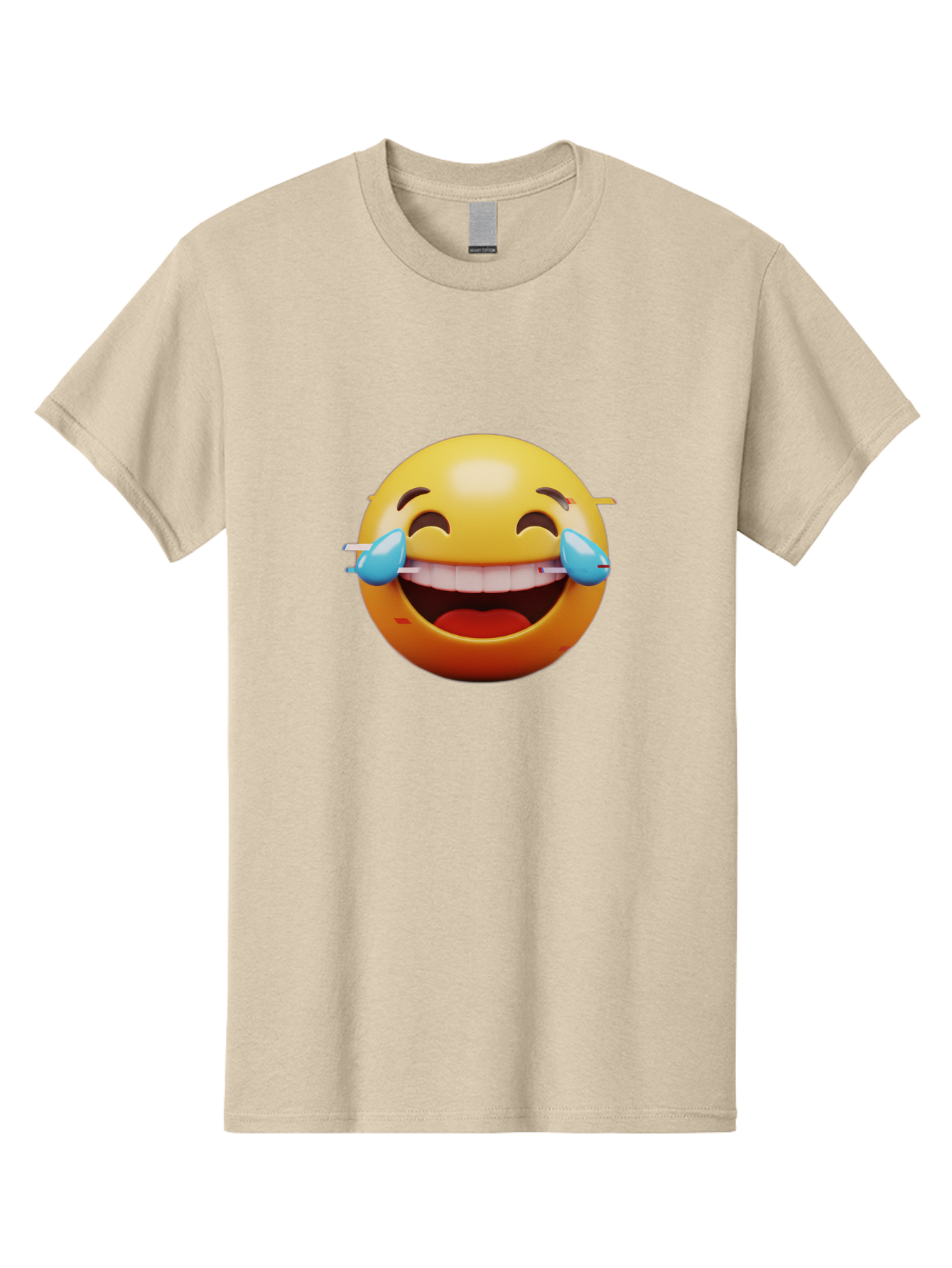 Laughing-Emoji Men'S Graphic Tee, 100% Cotton, Comfortable Casual Summer Wear, Machine Washable, Laughing Face, Happy Emoji, Joyful Expression, Smiling Face, Tears Of Joy, Funny Moment Baa915