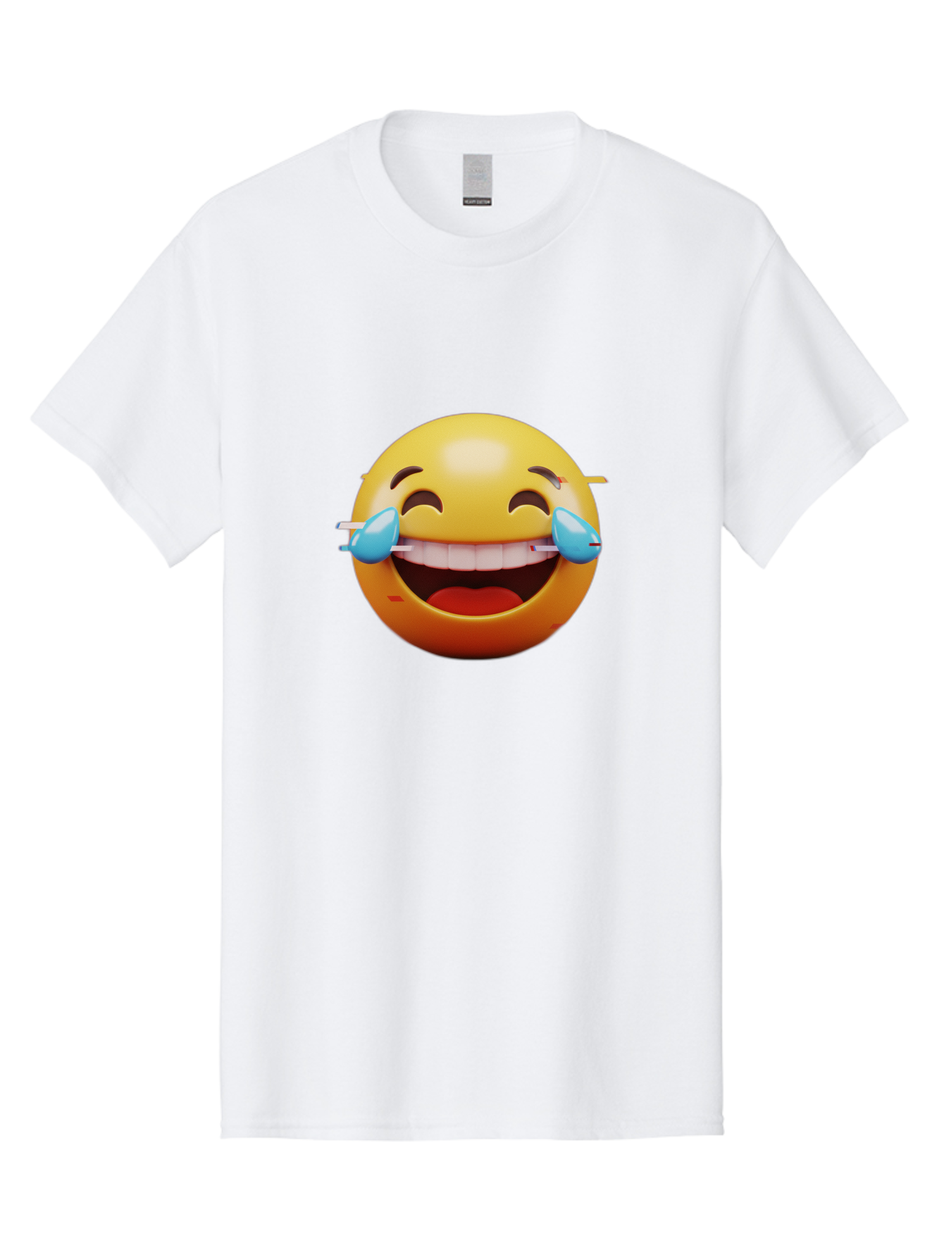 Laughing-Emoji Men'S Graphic Tee, 100% Cotton, Comfortable Casual Summer Wear, Machine Washable, Laughing Face, Happy Emoji, Joyful Expression, Smiling Face, Tears Of Joy, Funny Moment Baa915