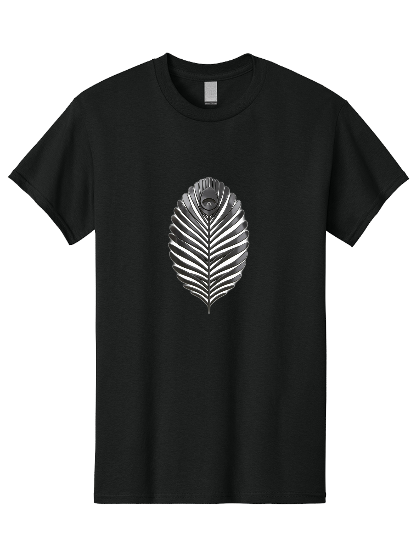 Leaf-Logo Men'S Graphic Tee, 100% Cotton, Comfortable Casual Summer Wear, Machine Washable, Leaf With Wings, Mythical Creature, Fantasy Art, Abstract Design, Nature-Inspired, Surrealism, Organic Shapes, Symbolic Representation Baa918