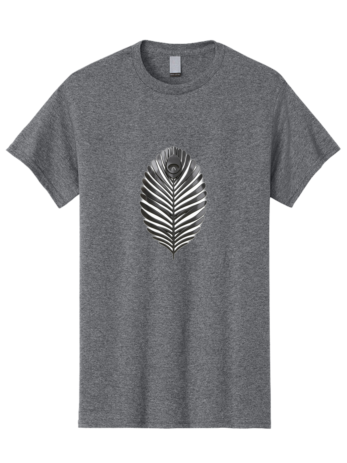 Leaf-Logo Men'S Graphic Tee, 100% Cotton, Comfortable Casual Summer Wear, Machine Washable, Leaf With Wings, Mythical Creature, Fantasy Art, Abstract Design, Nature-Inspired, Surrealism, Organic Shapes, Symbolic Representation Baa918