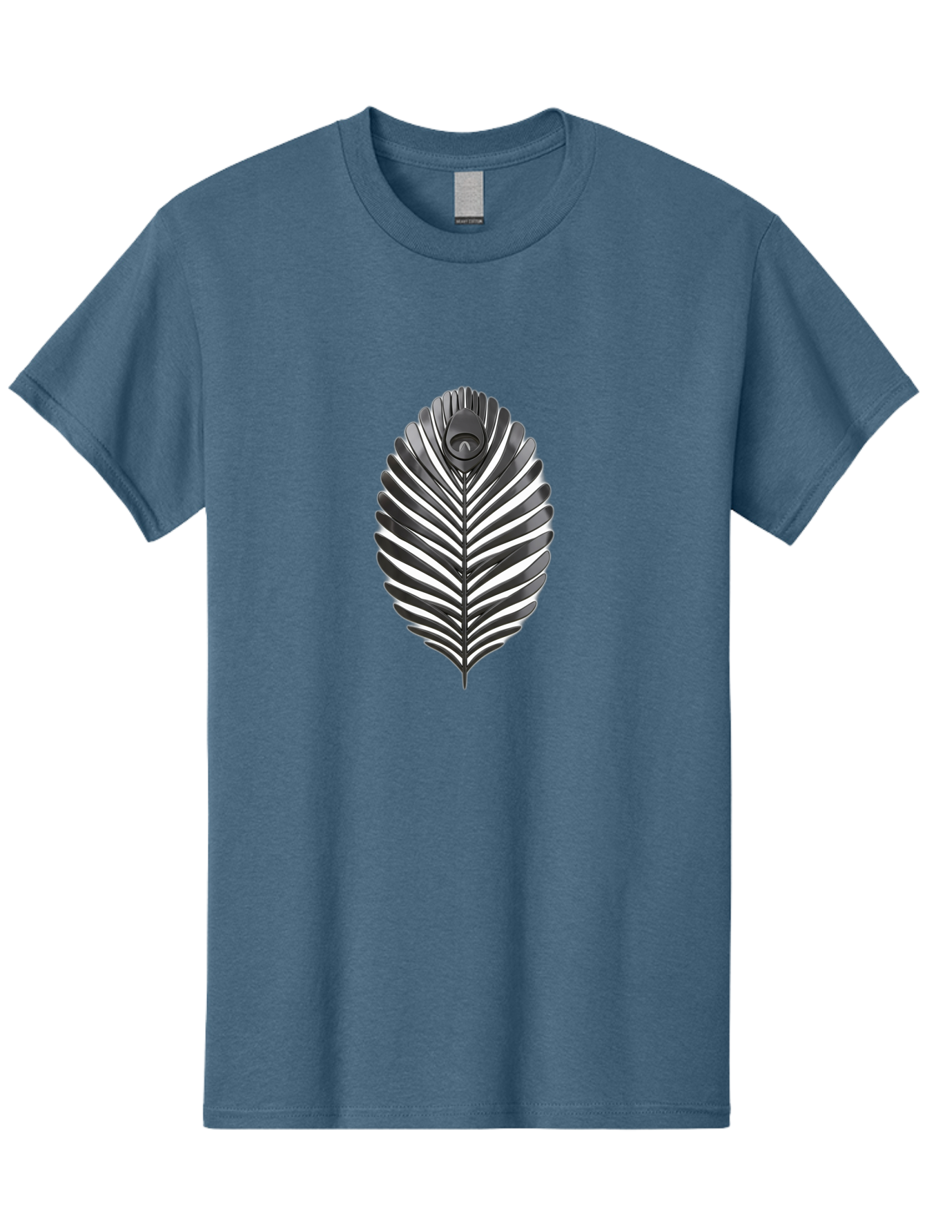 Leaf-Logo Men'S Graphic Tee, 100% Cotton, Comfortable Casual Summer Wear, Machine Washable, Leaf With Wings, Mythical Creature, Fantasy Art, Abstract Design, Nature-Inspired, Surrealism, Organic Shapes, Symbolic Representation Baa918