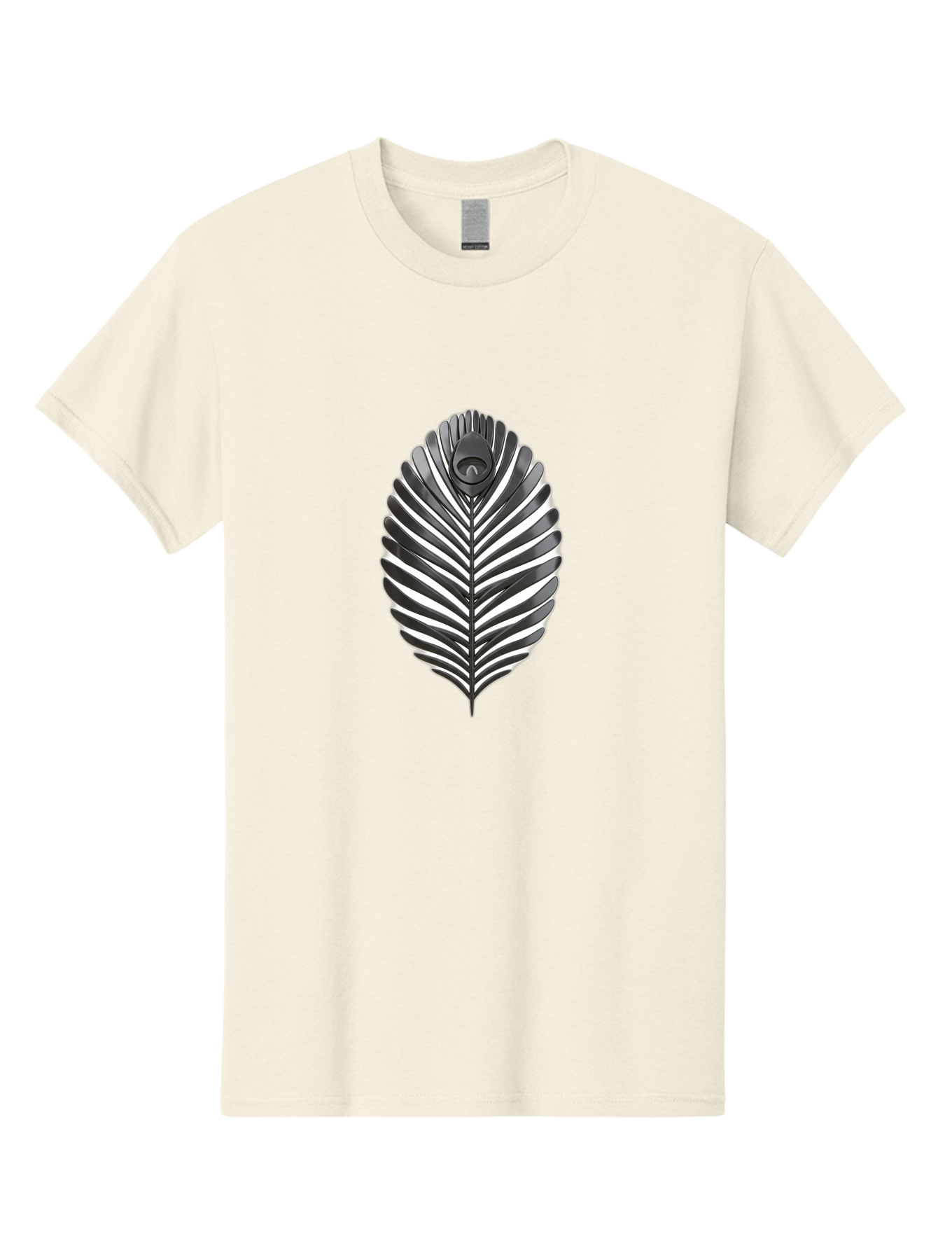 Leaf-Logo Men'S Graphic Tee, 100% Cotton, Comfortable Casual Summer Wear, Machine Washable, Leaf With Wings, Mythical Creature, Fantasy Art, Abstract Design, Nature-Inspired, Surrealism, Organic Shapes, Symbolic Representation Baa918