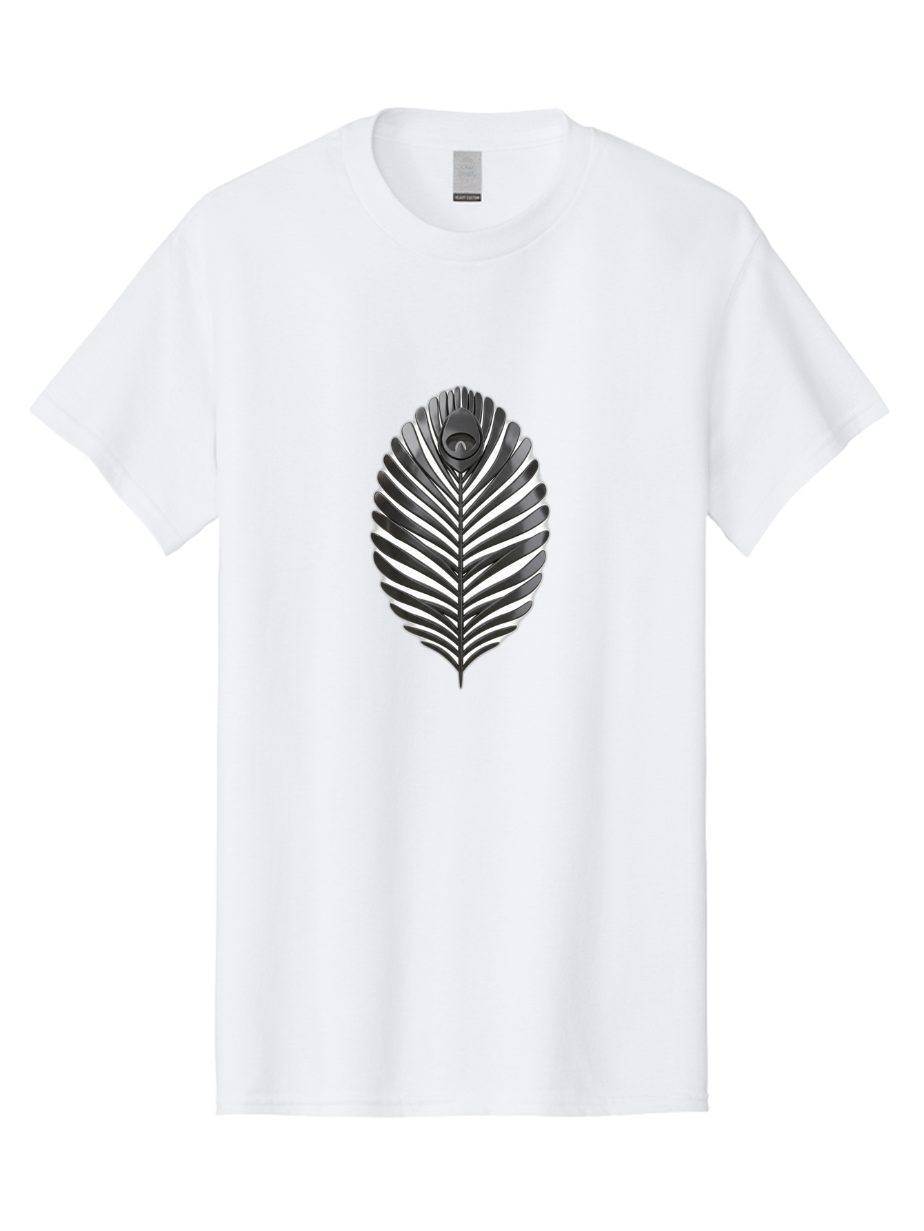 Leaf-Logo Men'S Graphic Tee, 100% Cotton, Comfortable Casual Summer Wear, Machine Washable, Leaf With Wings, Mythical Creature, Fantasy Art, Abstract Design, Nature-Inspired, Surrealism, Organic Shapes, Symbolic Representation Baa918