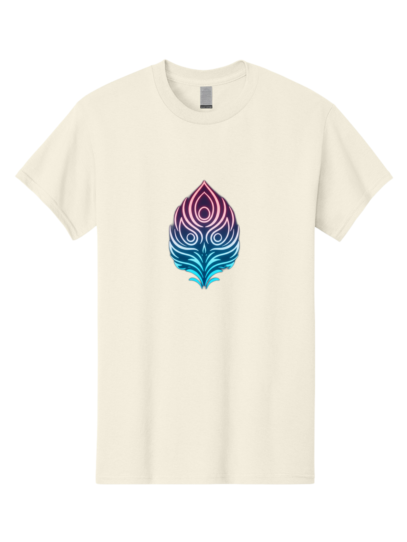 Lotus-Flower Men'S Graphic Tee, 100% Cotton, Comfortable Casual Summer Wear, Machine Washable, Stylized Lotus Leaf, Gradient Colors, Abstract Design, Mystical Symbol, Spiritual Icon, Bohemian Style, Vibrant Colors, Swirling Patterns, Baa930