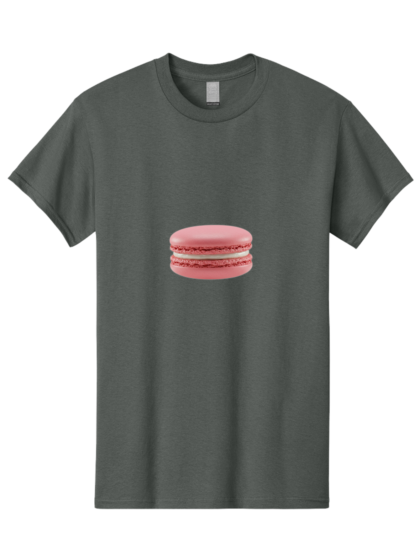 Macaron Men'S Graphic Tee, 100% Cotton, Comfortable Casual Summer Wear, Machine Washable, Pink Macaron, French Dessert, Sweet Treat, Meringue-Based Cookie, Creamy Filling, Delicate Texture, Pastel Colors, Bakery Delights, Sweet Indulgence, Baa942