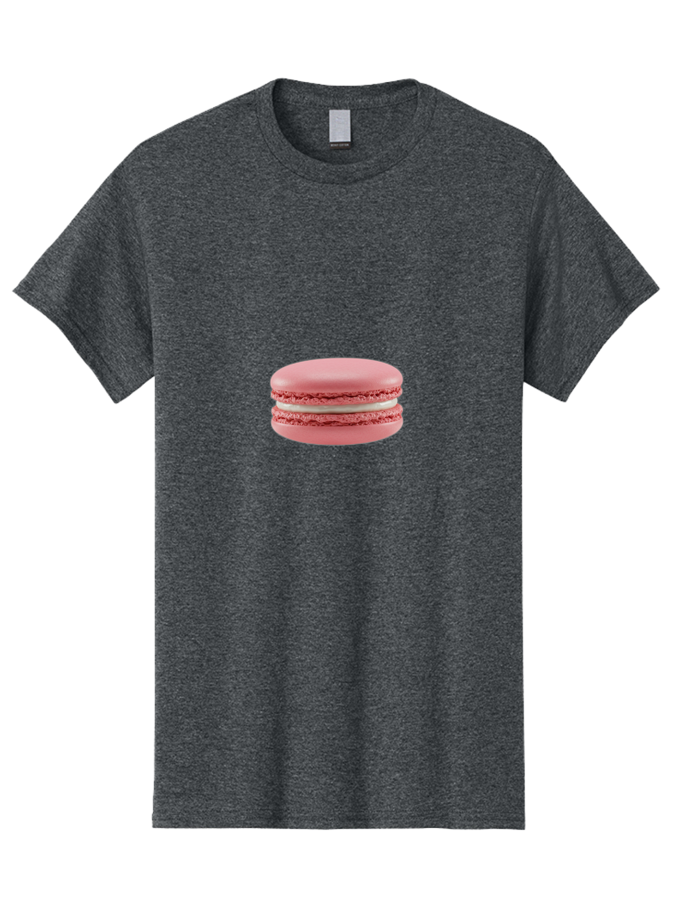Macaron Men'S Graphic Tee, 100% Cotton, Comfortable Casual Summer Wear, Machine Washable, Pink Macaron, French Dessert, Sweet Treat, Meringue-Based Cookie, Creamy Filling, Delicate Texture, Pastel Colors, Bakery Delights, Sweet Indulgence, Baa942