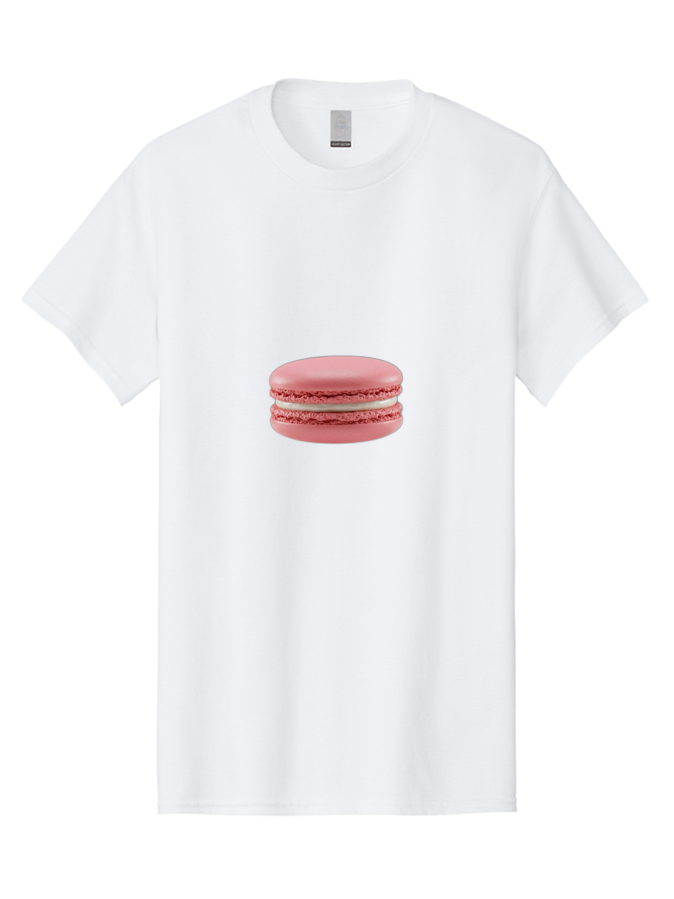 Macaron Men'S Graphic Tee, 100% Cotton, Comfortable Casual Summer Wear, Machine Washable, Pink Macaron, French Dessert, Sweet Treat, Meringue-Based Cookie, Creamy Filling, Delicate Texture, Pastel Colors, Bakery Delights, Sweet Indulgence, Baa942