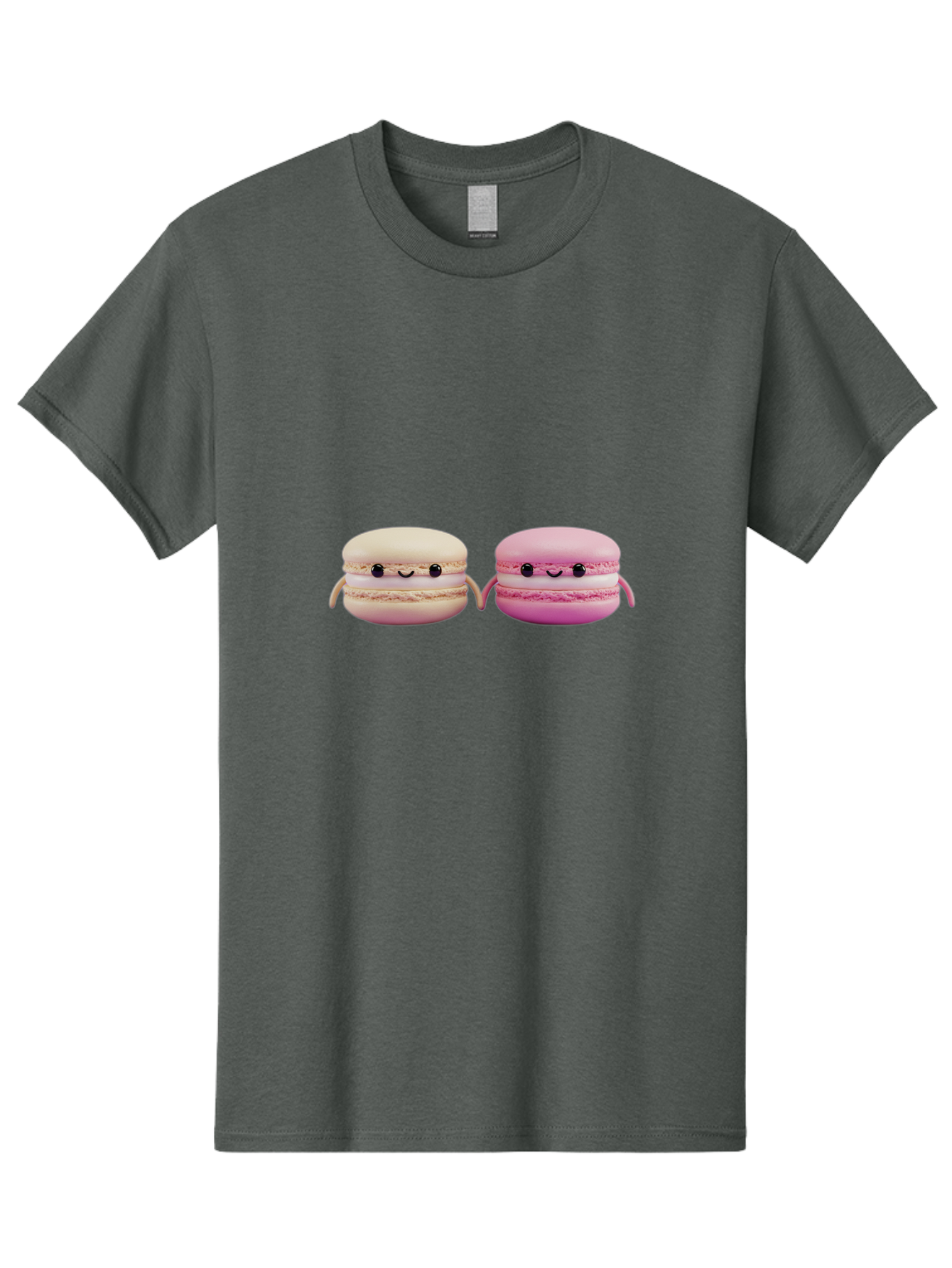 Macarons-5 Men'S Graphic Tee, 100% Cotton, Comfortable Casual Summer Wear, Machine Washable, Cute Macaron Characters, Pastel Colors, Soft Toys, Adorable Faces, Whimsical Design, Sweet Treats, Plush Friends, Kawaii Baa949