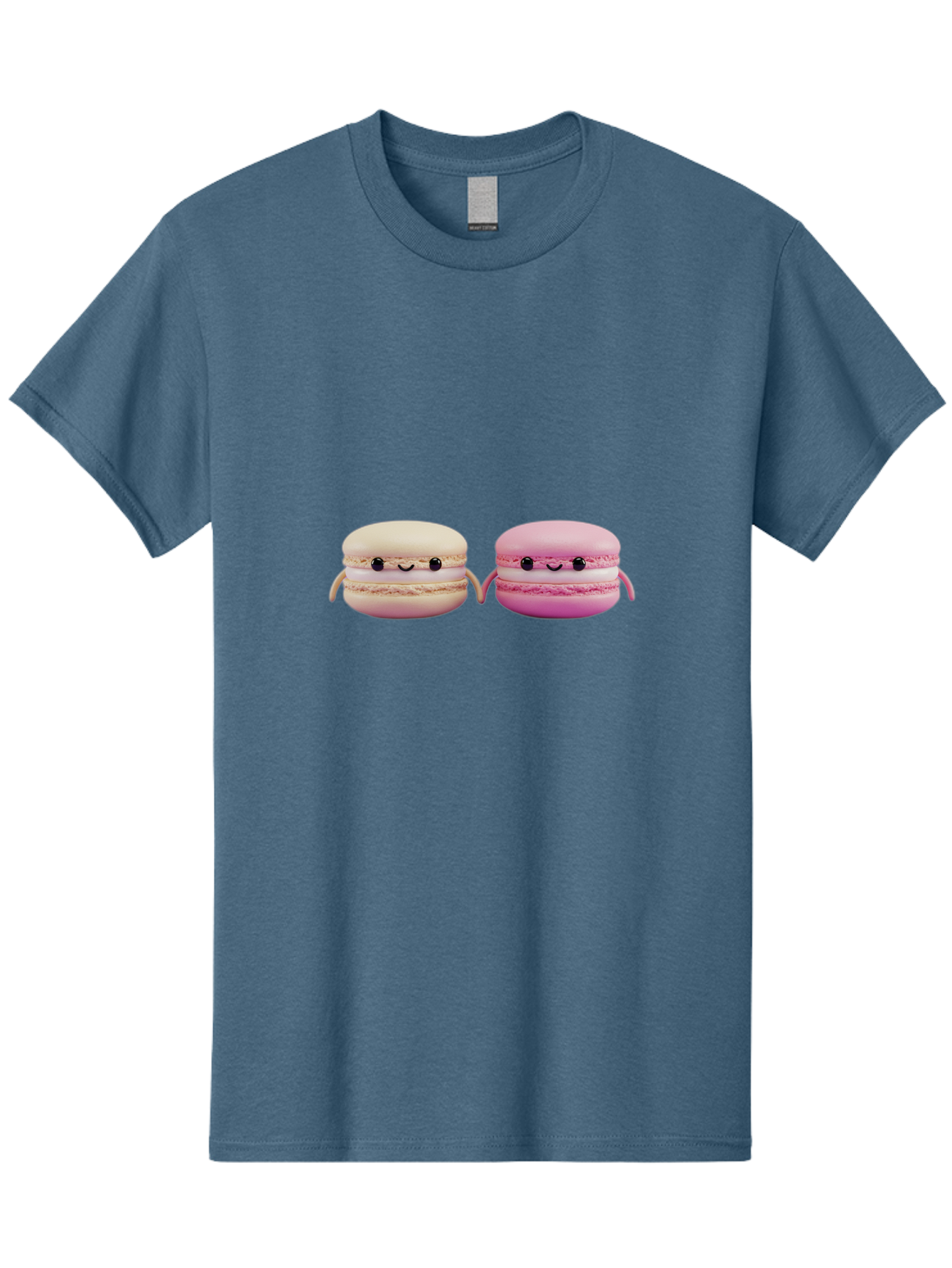 Macarons-5 Men'S Graphic Tee, 100% Cotton, Comfortable Casual Summer Wear, Machine Washable, Cute Macaron Characters, Pastel Colors, Soft Toys, Adorable Faces, Whimsical Design, Sweet Treats, Plush Friends, Kawaii Baa949