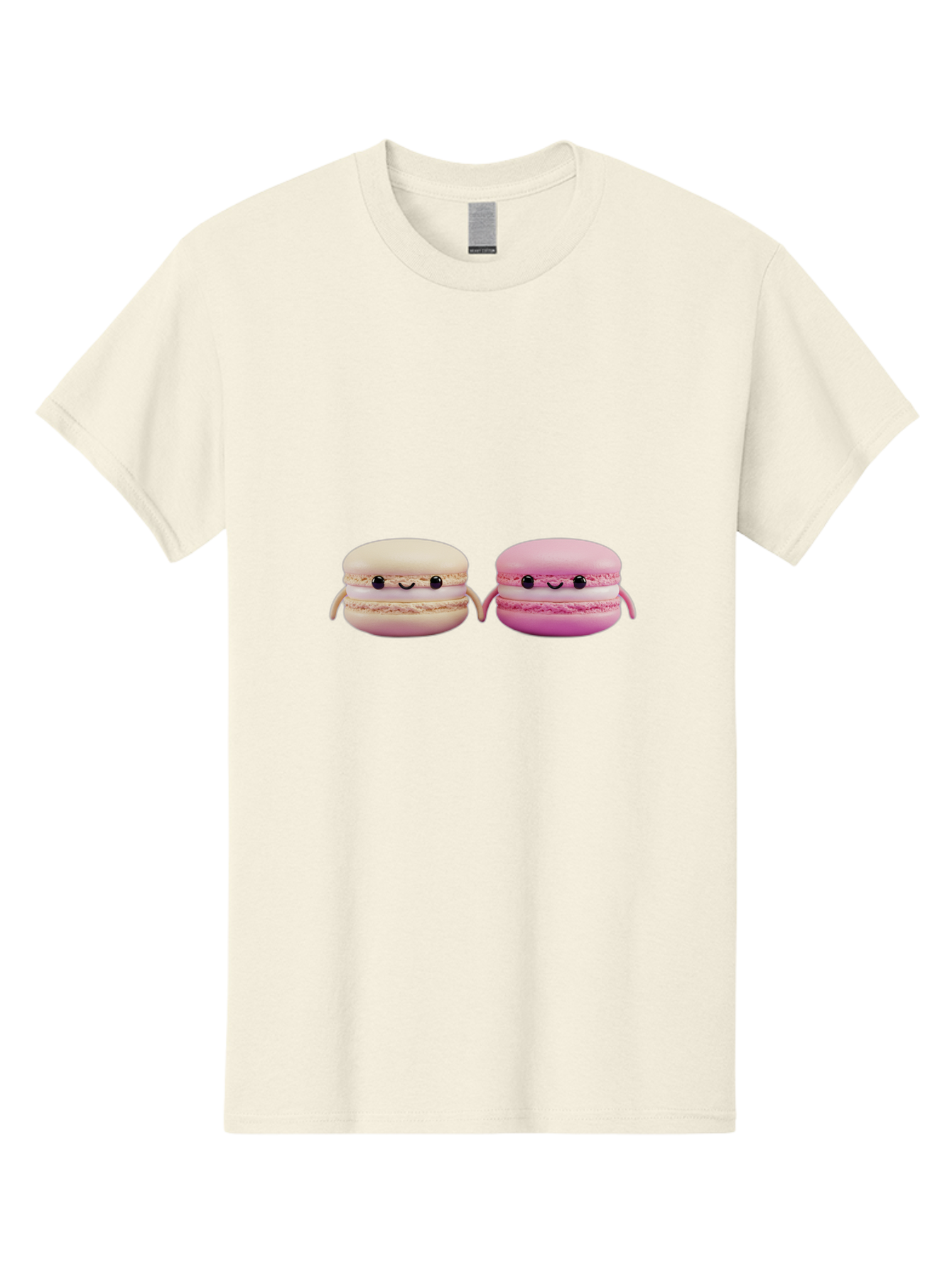 Macarons-5 Men'S Graphic Tee, 100% Cotton, Comfortable Casual Summer Wear, Machine Washable, Cute Macaron Characters, Pastel Colors, Soft Toys, Adorable Faces, Whimsical Design, Sweet Treats, Plush Friends, Kawaii Baa949