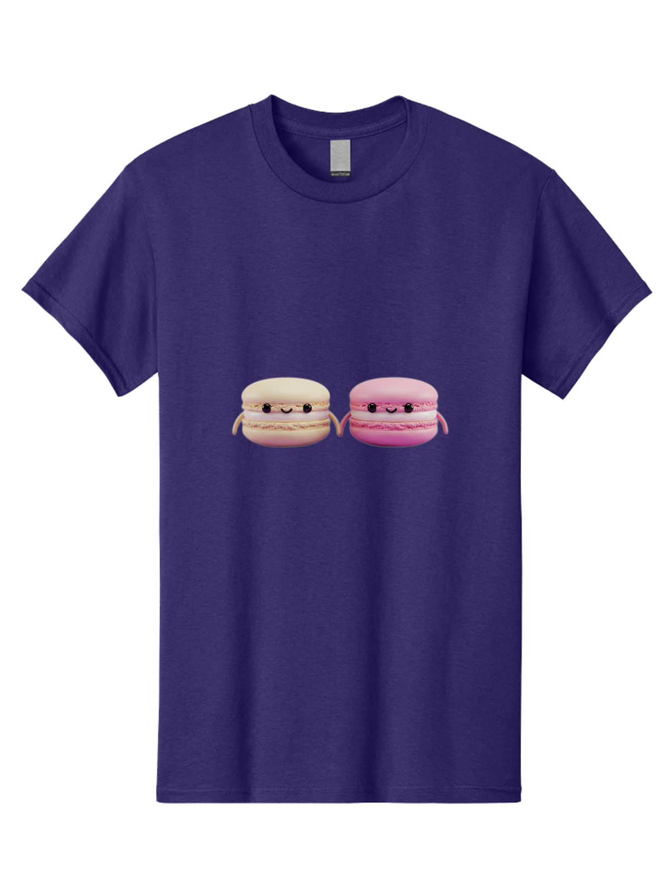 Macarons-5 Men'S Graphic Tee, 100% Cotton, Comfortable Casual Summer Wear, Machine Washable, Cute Macaron Characters, Pastel Colors, Soft Toys, Adorable Faces, Whimsical Design, Sweet Treats, Plush Friends, Kawaii Baa949