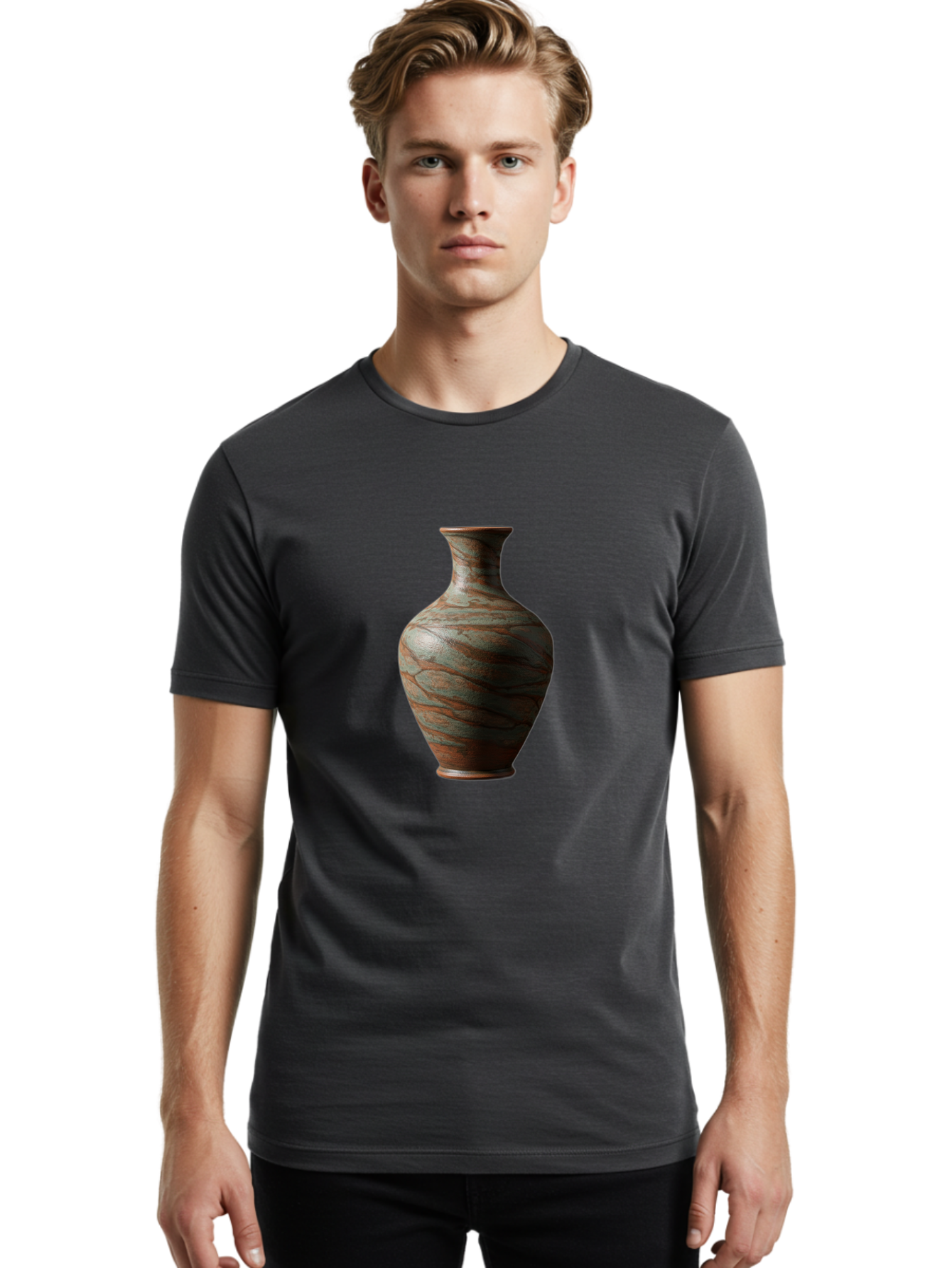 Marbled-Vase Men'S Graphic Tee, 100% Cotton, Comfortable Casual Summer Wear, Machine Washable, Marbled Vase, Decorative Vase, Elegant Design, Sophisticated Interior, Home Decor, Luxury Vase, Modern Art, Unique Pattern, Ornate Vase, Baa968