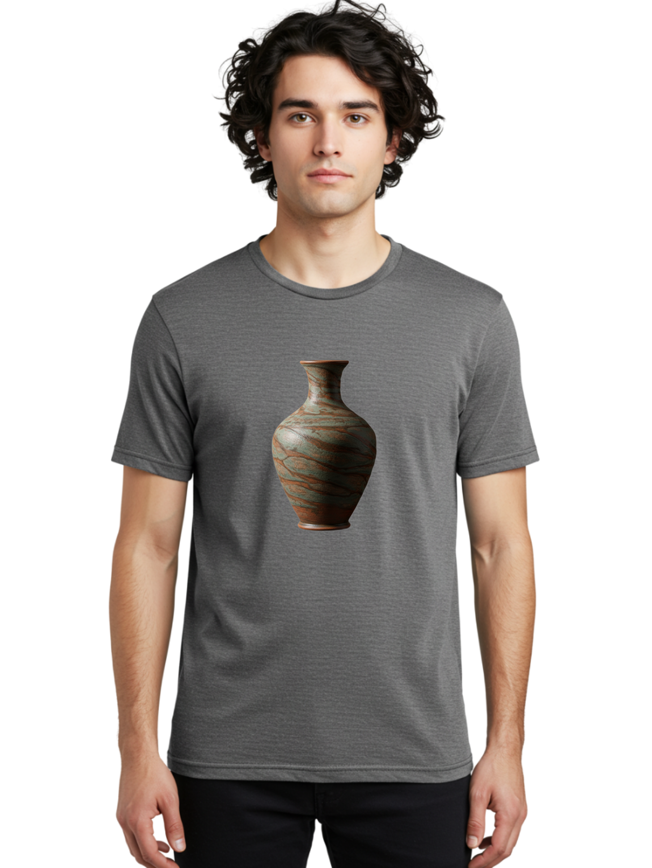 Marbled-Vase Men'S Graphic Tee, 100% Cotton, Comfortable Casual Summer Wear, Machine Washable, Marbled Vase, Decorative Vase, Elegant Design, Sophisticated Interior, Home Decor, Luxury Vase, Modern Art, Unique Pattern, Ornate Vase, Baa968