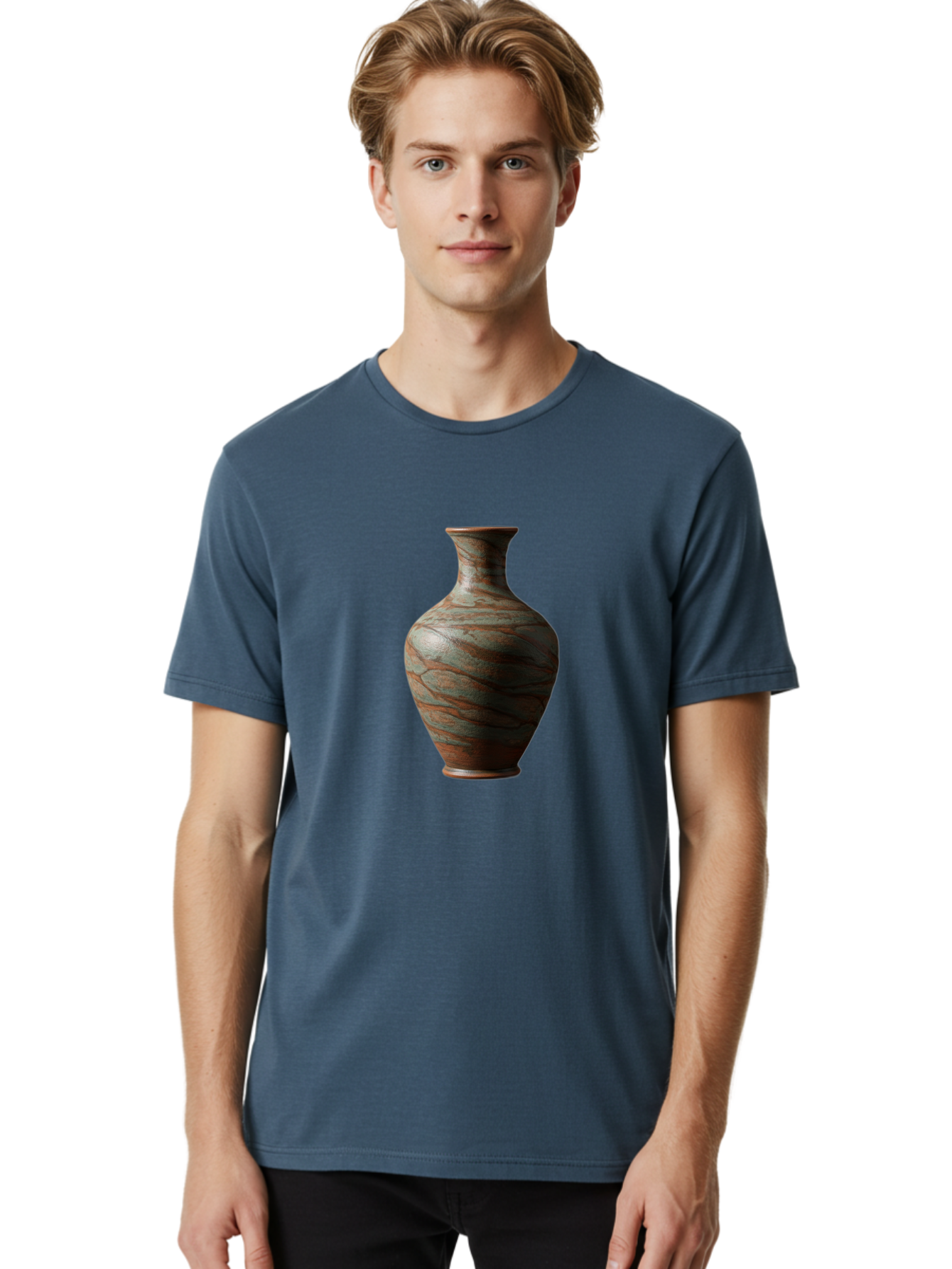 Marbled-Vase Men'S Graphic Tee, 100% Cotton, Comfortable Casual Summer Wear, Machine Washable, Marbled Vase, Decorative Vase, Elegant Design, Sophisticated Interior, Home Decor, Luxury Vase, Modern Art, Unique Pattern, Ornate Vase, Baa968