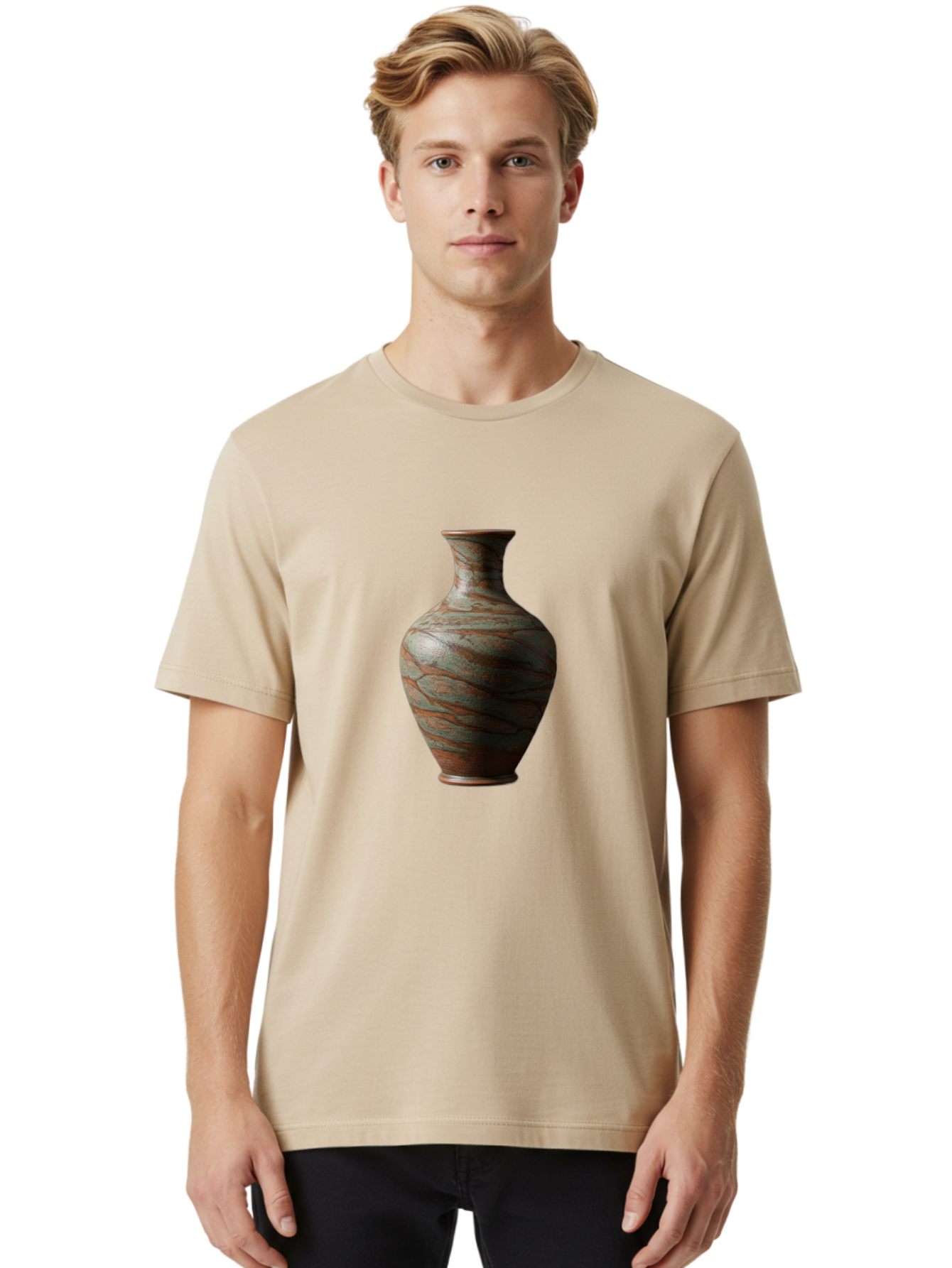 Marbled-Vase Men'S Graphic Tee, 100% Cotton, Comfortable Casual Summer Wear, Machine Washable, Marbled Vase, Decorative Vase, Elegant Design, Sophisticated Interior, Home Decor, Luxury Vase, Modern Art, Unique Pattern, Ornate Vase, Baa968