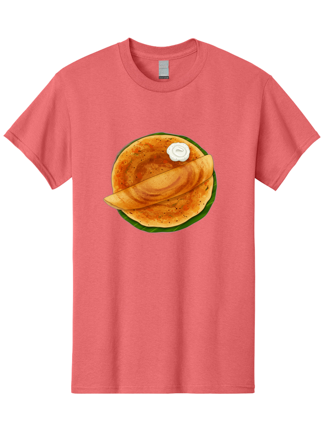Masala-Dosa-10 Men'S Graphic Tee, 100% Cotton, Comfortable Casual Summer Wear, Machine Washable, South Indian Cuisine, Traditional Breakfast, Fermented Rice, Black Lentils, Crispy Dosa, Chutney, Savory Flavors, Indian Food, Dosa Recipe, Baa971