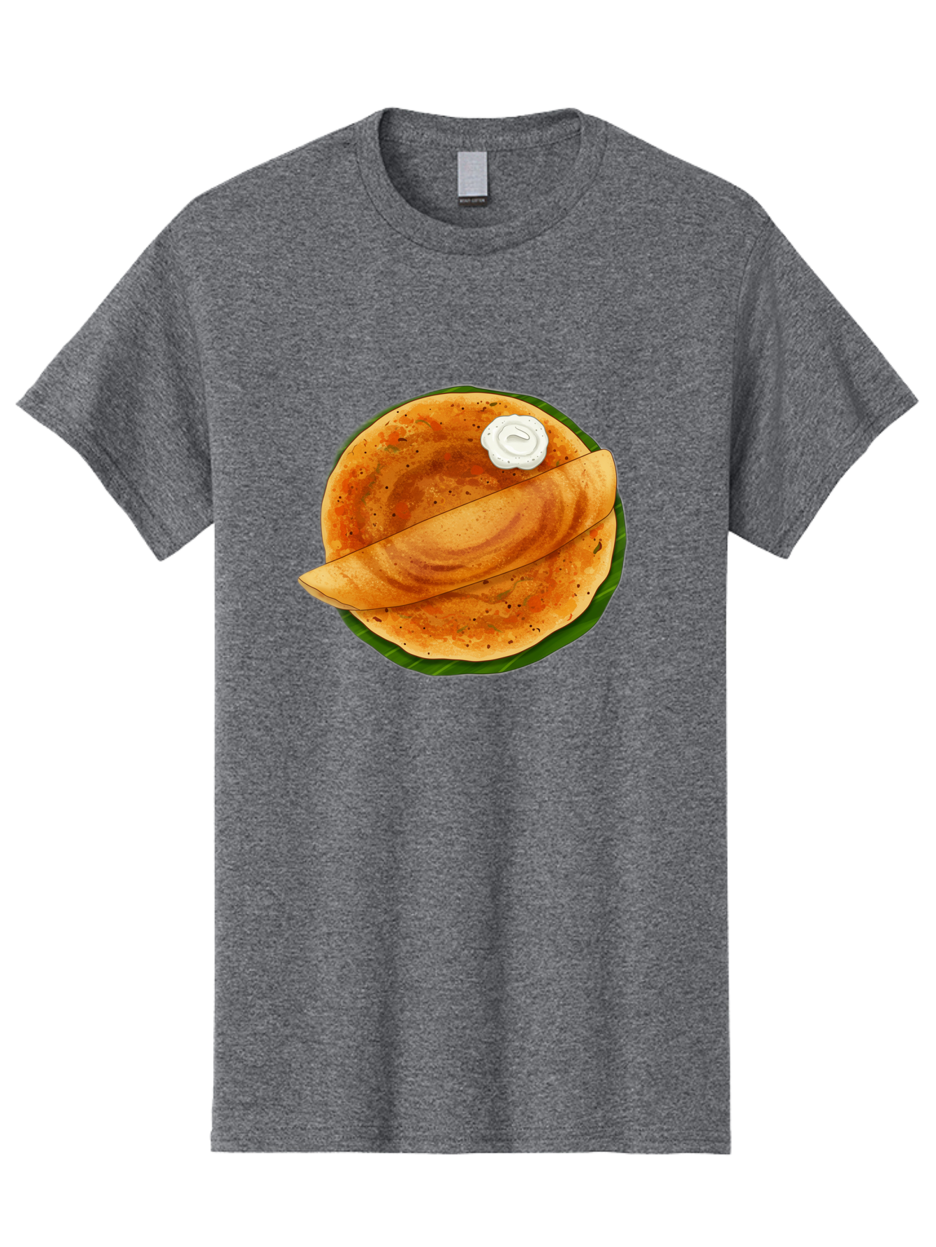 Masala-Dosa-10 Men'S Graphic Tee, 100% Cotton, Comfortable Casual Summer Wear, Machine Washable, South Indian Cuisine, Traditional Breakfast, Fermented Rice, Black Lentils, Crispy Dosa, Chutney, Savory Flavors, Indian Food, Dosa Recipe, Baa971