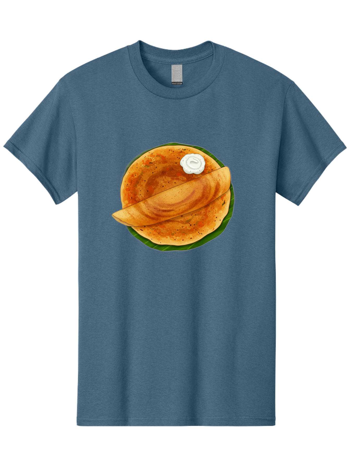 Masala-Dosa-10 Men'S Graphic Tee, 100% Cotton, Comfortable Casual Summer Wear, Machine Washable, South Indian Cuisine, Traditional Breakfast, Fermented Rice, Black Lentils, Crispy Dosa, Chutney, Savory Flavors, Indian Food, Dosa Recipe, Baa971