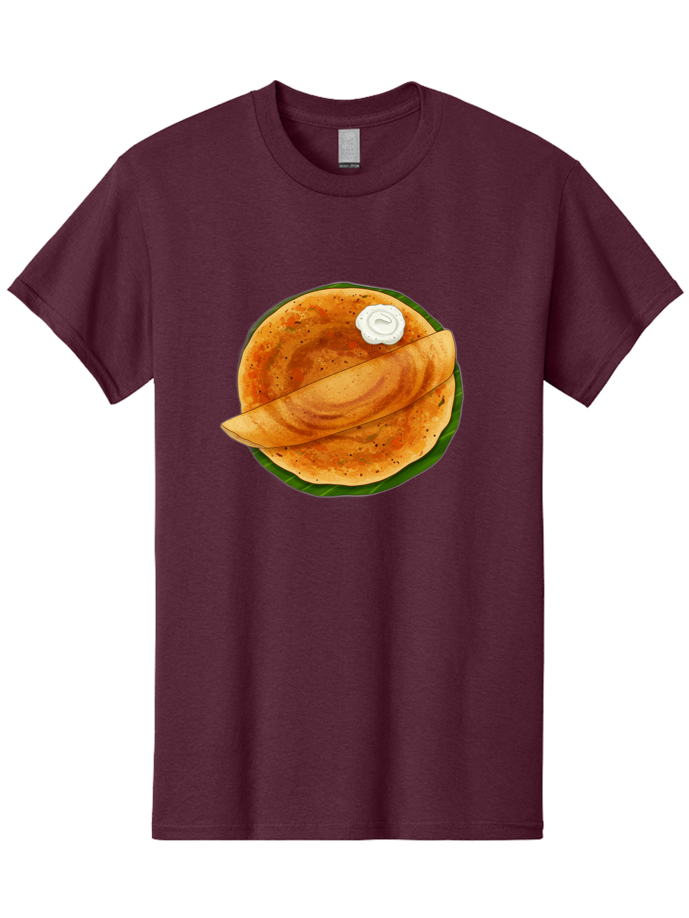 Masala-Dosa-10 Men'S Graphic Tee, 100% Cotton, Comfortable Casual Summer Wear, Machine Washable, South Indian Cuisine, Traditional Breakfast, Fermented Rice, Black Lentils, Crispy Dosa, Chutney, Savory Flavors, Indian Food, Dosa Recipe, Baa971