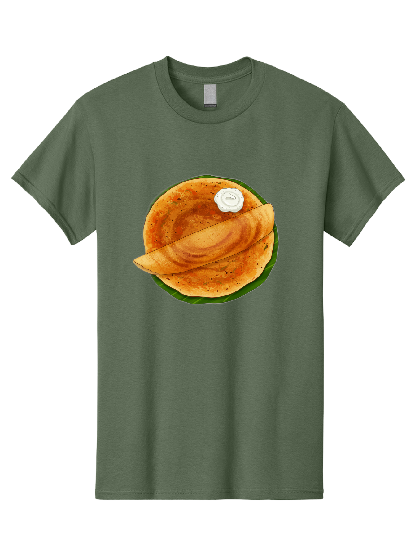 Masala-Dosa-10 Men'S Graphic Tee, 100% Cotton, Comfortable Casual Summer Wear, Machine Washable, South Indian Cuisine, Traditional Breakfast, Fermented Rice, Black Lentils, Crispy Dosa, Chutney, Savory Flavors, Indian Food, Dosa Recipe, Baa971