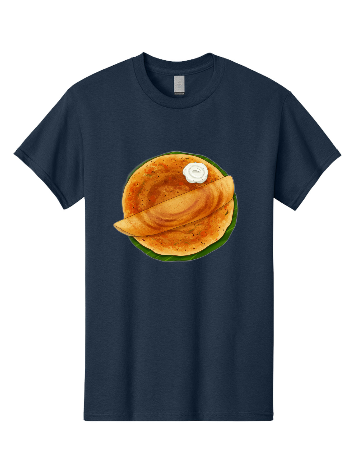 Masala-Dosa-10 Men'S Graphic Tee, 100% Cotton, Comfortable Casual Summer Wear, Machine Washable, South Indian Cuisine, Traditional Breakfast, Fermented Rice, Black Lentils, Crispy Dosa, Chutney, Savory Flavors, Indian Food, Dosa Recipe, Baa971