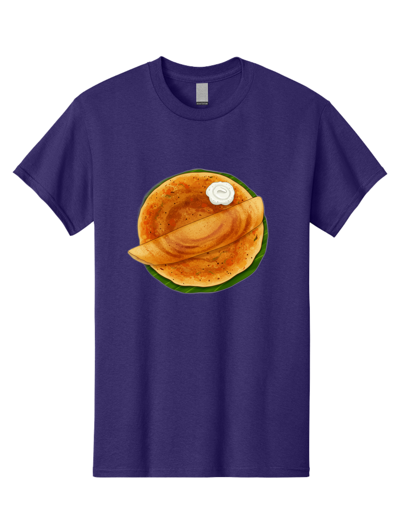 Masala-Dosa-10 Men'S Graphic Tee, 100% Cotton, Comfortable Casual Summer Wear, Machine Washable, South Indian Cuisine, Traditional Breakfast, Fermented Rice, Black Lentils, Crispy Dosa, Chutney, Savory Flavors, Indian Food, Dosa Recipe, Baa971