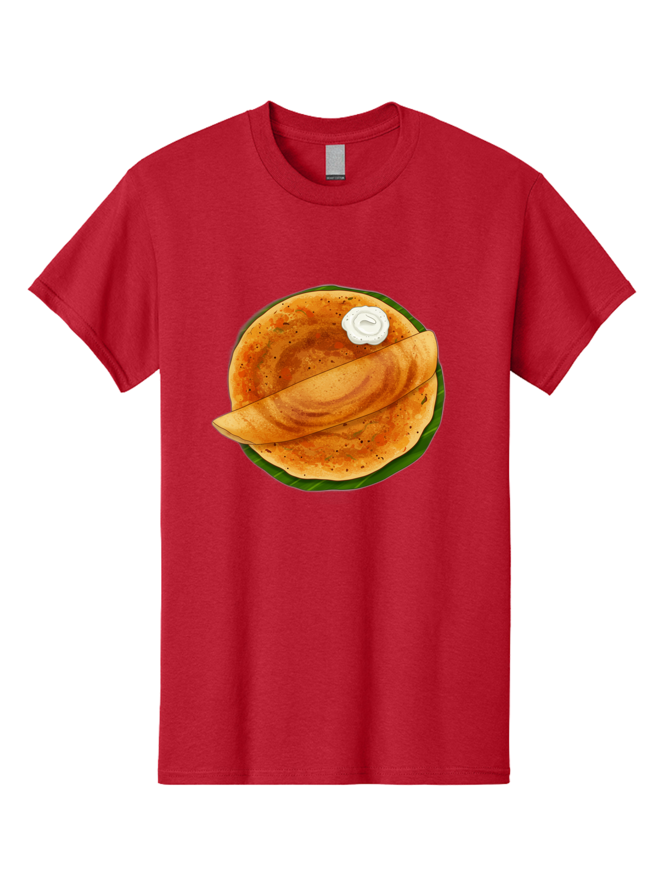 Masala-Dosa-10 Men'S Graphic Tee, 100% Cotton, Comfortable Casual Summer Wear, Machine Washable, South Indian Cuisine, Traditional Breakfast, Fermented Rice, Black Lentils, Crispy Dosa, Chutney, Savory Flavors, Indian Food, Dosa Recipe, Baa971