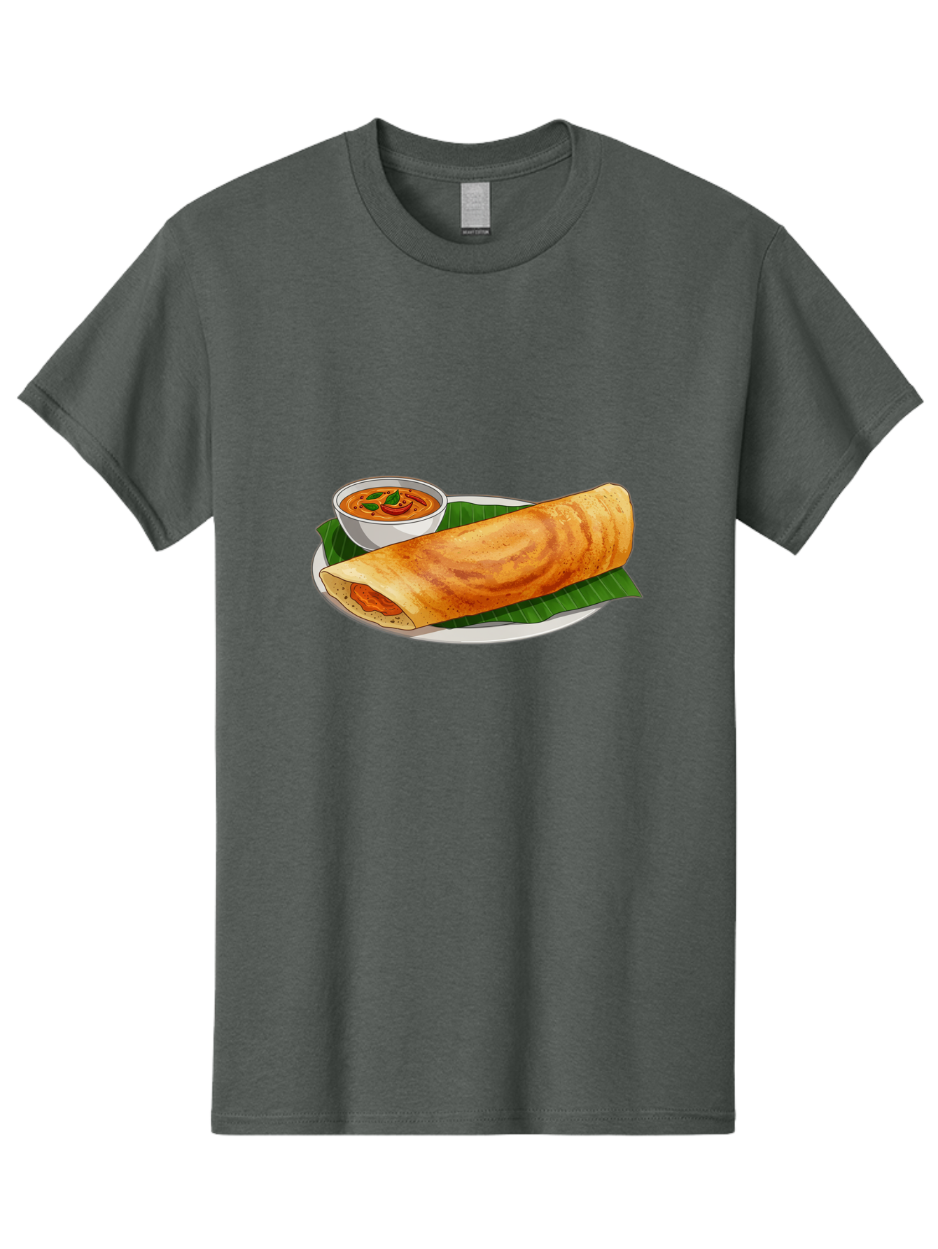 Masala-Dosa-11 Men'S Graphic Tee, 100% Cotton, Comfortable Casual Summer Wear, Machine Washable, South Indian Cuisine, Traditional Breakfast, Masala Dosa, Dosa With Chutney, Savory Crepe, Indian Street Food, Delicious Meal, Flavorful Spices, Baa972