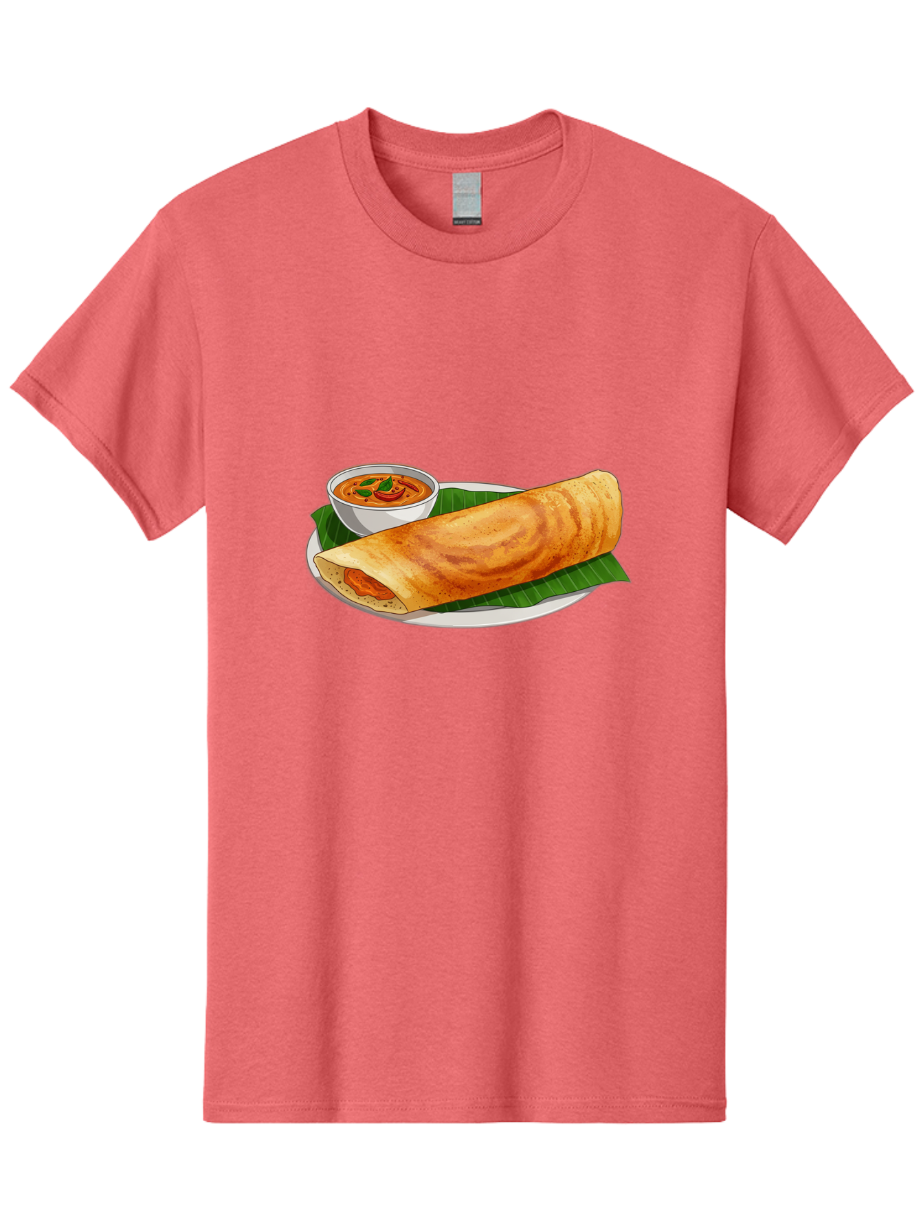 Masala-Dosa-11 Men'S Graphic Tee, 100% Cotton, Comfortable Casual Summer Wear, Machine Washable, South Indian Cuisine, Traditional Breakfast, Masala Dosa, Dosa With Chutney, Savory Crepe, Indian Street Food, Delicious Meal, Flavorful Spices, Baa972