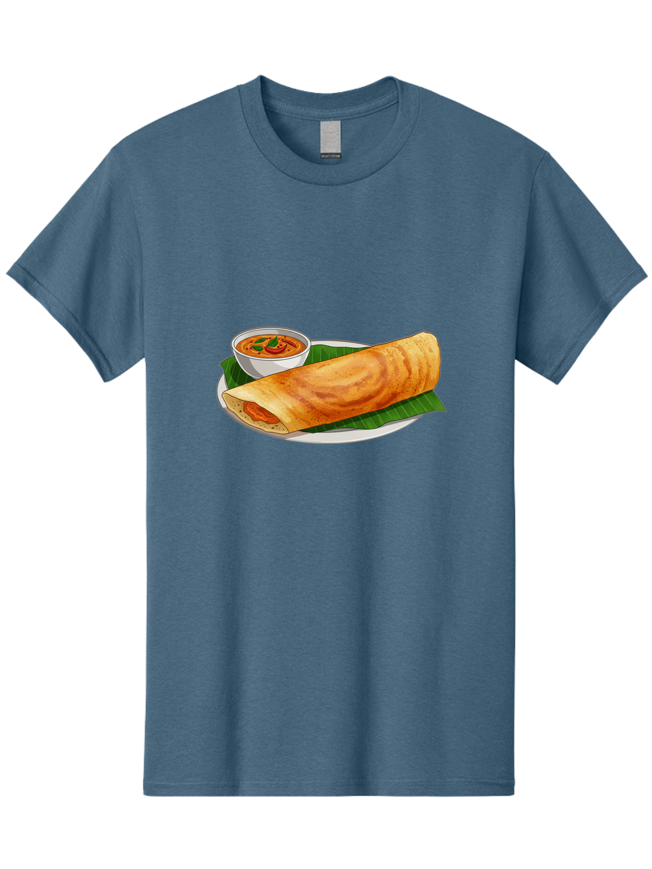 Masala-Dosa-11 Men'S Graphic Tee, 100% Cotton, Comfortable Casual Summer Wear, Machine Washable, South Indian Cuisine, Traditional Breakfast, Masala Dosa, Dosa With Chutney, Savory Crepe, Indian Street Food, Delicious Meal, Flavorful Spices, Baa972
