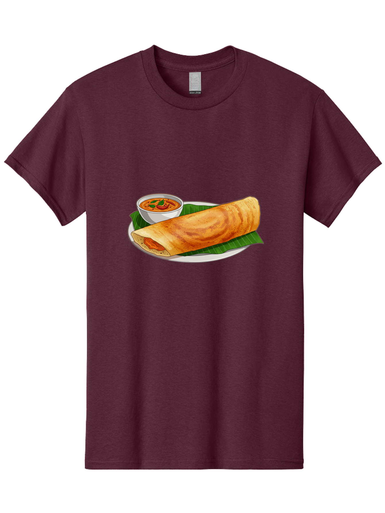 Masala-Dosa-11 Men'S Graphic Tee, 100% Cotton, Comfortable Casual Summer Wear, Machine Washable, South Indian Cuisine, Traditional Breakfast, Masala Dosa, Dosa With Chutney, Savory Crepe, Indian Street Food, Delicious Meal, Flavorful Spices, Baa972