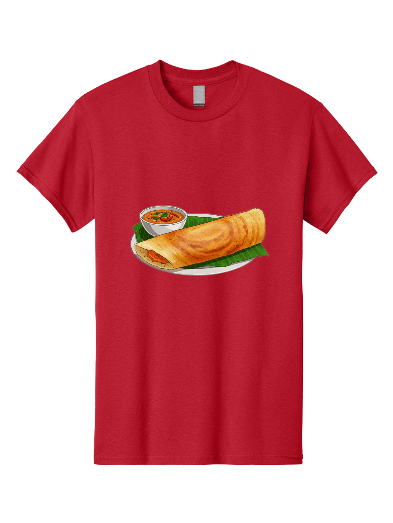 Masala-Dosa-11 Men'S Graphic Tee, 100% Cotton, Comfortable Casual Summer Wear, Machine Washable, South Indian Cuisine, Traditional Breakfast, Masala Dosa, Dosa With Chutney, Savory Crepe, Indian Street Food, Delicious Meal, Flavorful Spices, Baa972