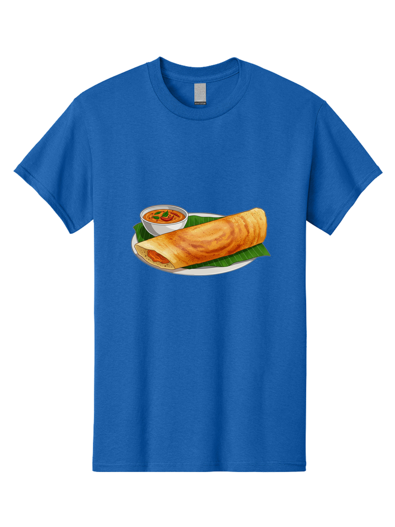 Masala-Dosa-11 Men'S Graphic Tee, 100% Cotton, Comfortable Casual Summer Wear, Machine Washable, South Indian Cuisine, Traditional Breakfast, Masala Dosa, Dosa With Chutney, Savory Crepe, Indian Street Food, Delicious Meal, Flavorful Spices, Baa972
