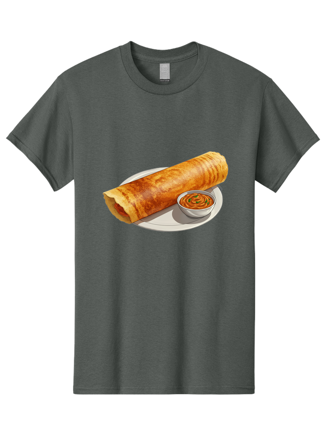Masala-Dosa-12 Men'S Graphic Tee, 100% Cotton, Comfortable Casual Summer Wear, Machine Washable, South Indian Cuisine, Masala Dosa, Crepe, Fermented Rice, Savory Dish, Chutney, Spicy Food, Traditional Recipe Baa973