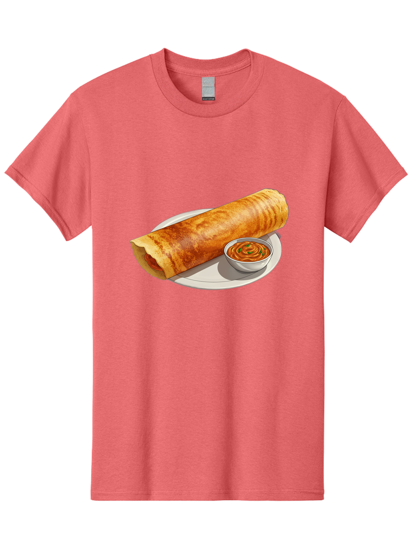 Masala-Dosa-12 Men'S Graphic Tee, 100% Cotton, Comfortable Casual Summer Wear, Machine Washable, South Indian Cuisine, Masala Dosa, Crepe, Fermented Rice, Savory Dish, Chutney, Spicy Food, Traditional Recipe Baa973