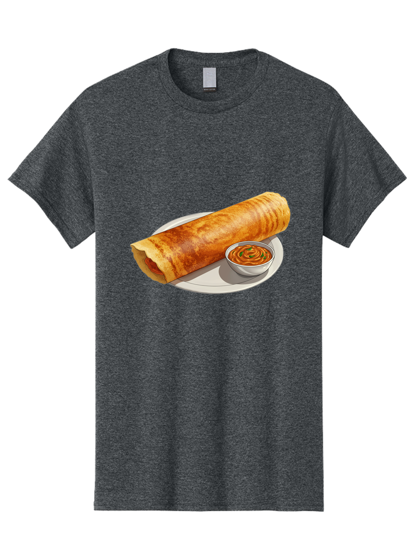 Masala-Dosa-12 Men'S Graphic Tee, 100% Cotton, Comfortable Casual Summer Wear, Machine Washable, South Indian Cuisine, Masala Dosa, Crepe, Fermented Rice, Savory Dish, Chutney, Spicy Food, Traditional Recipe Baa973