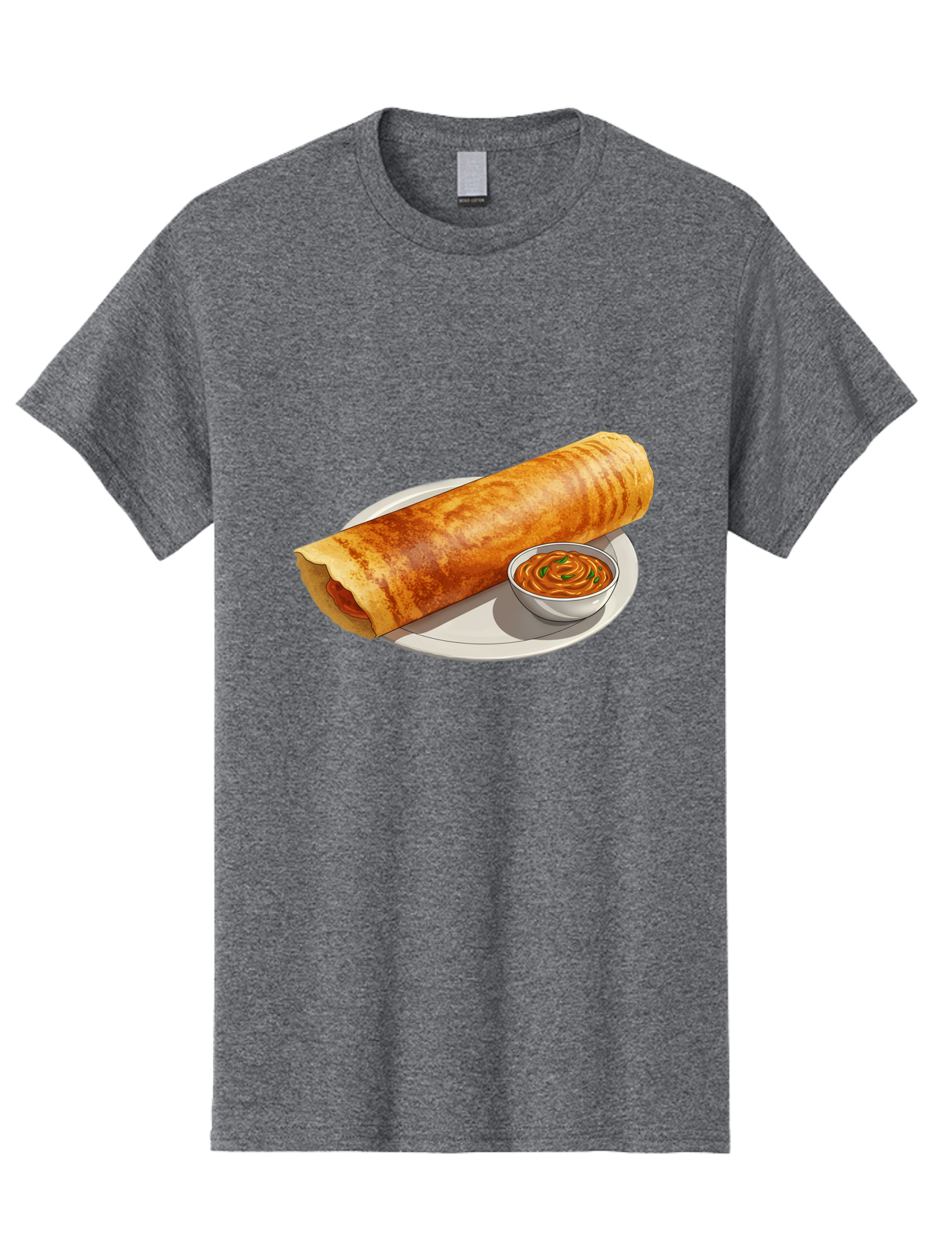 Masala-Dosa-12 Men'S Graphic Tee, 100% Cotton, Comfortable Casual Summer Wear, Machine Washable, South Indian Cuisine, Masala Dosa, Crepe, Fermented Rice, Savory Dish, Chutney, Spicy Food, Traditional Recipe Baa973