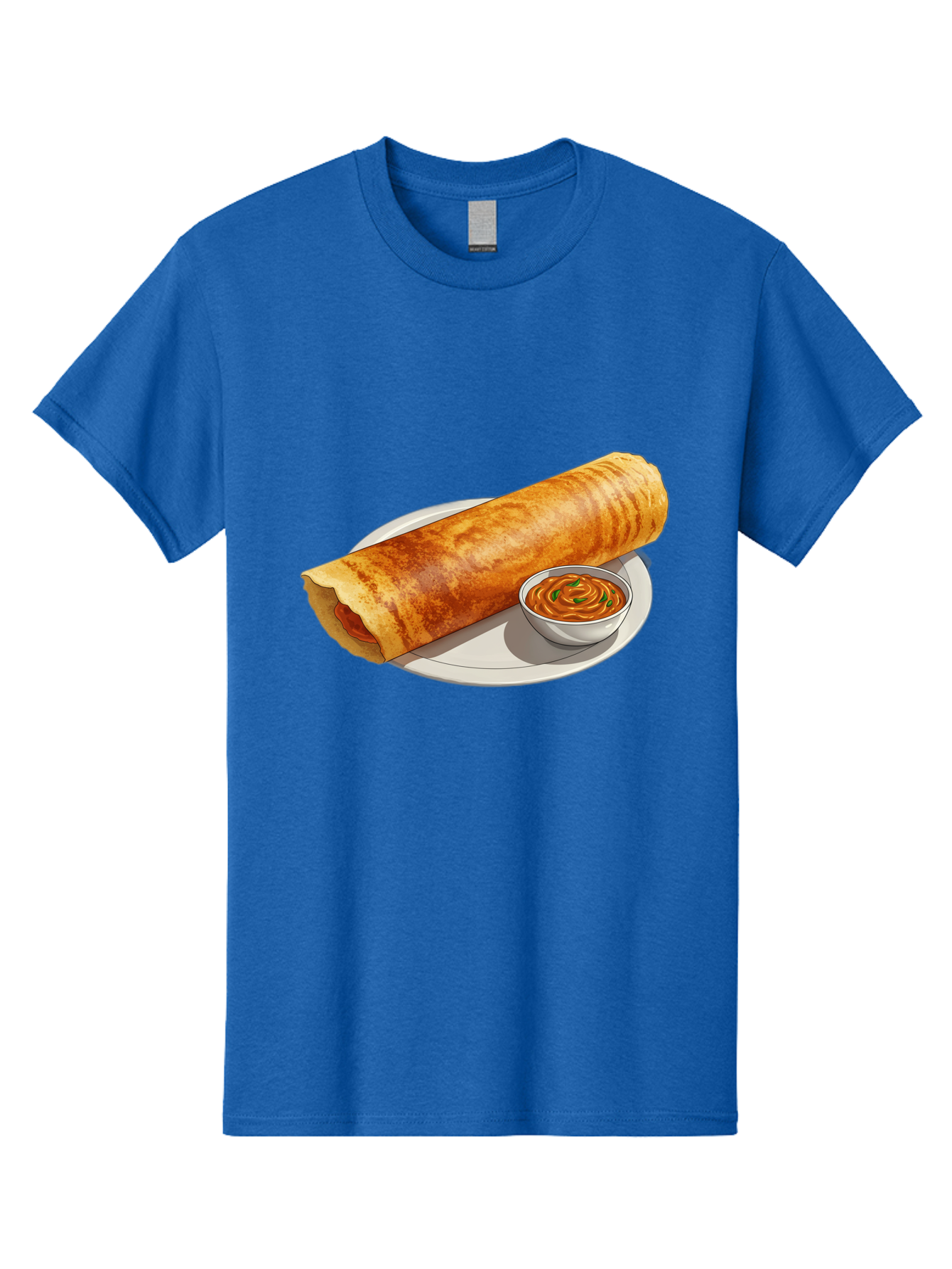 Masala-Dosa-12 Men'S Graphic Tee, 100% Cotton, Comfortable Casual Summer Wear, Machine Washable, South Indian Cuisine, Masala Dosa, Crepe, Fermented Rice, Savory Dish, Chutney, Spicy Food, Traditional Recipe Baa973