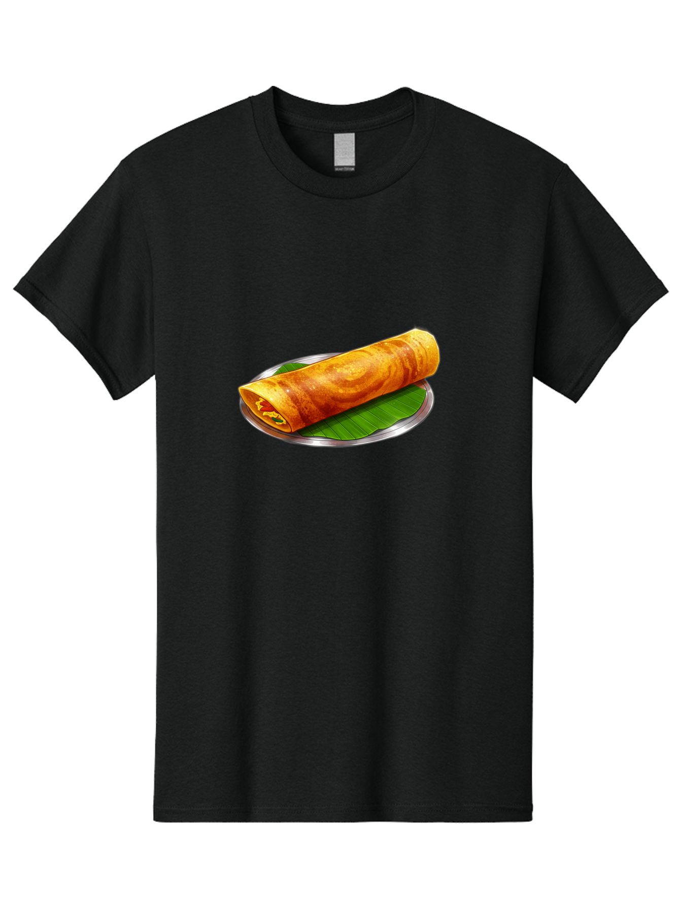 Masala-Dosa-15 Men'S Graphic Tee, 100% Cotton, Comfortable Casual Summer Wear, Machine Washable, Indian Cuisine, South Indian Food, Crispy Dosa, Masala Filling, Traditional Breakfast, Street Food, Savory Crepe, Dosa Recipe, Indian Flatbread Baa976