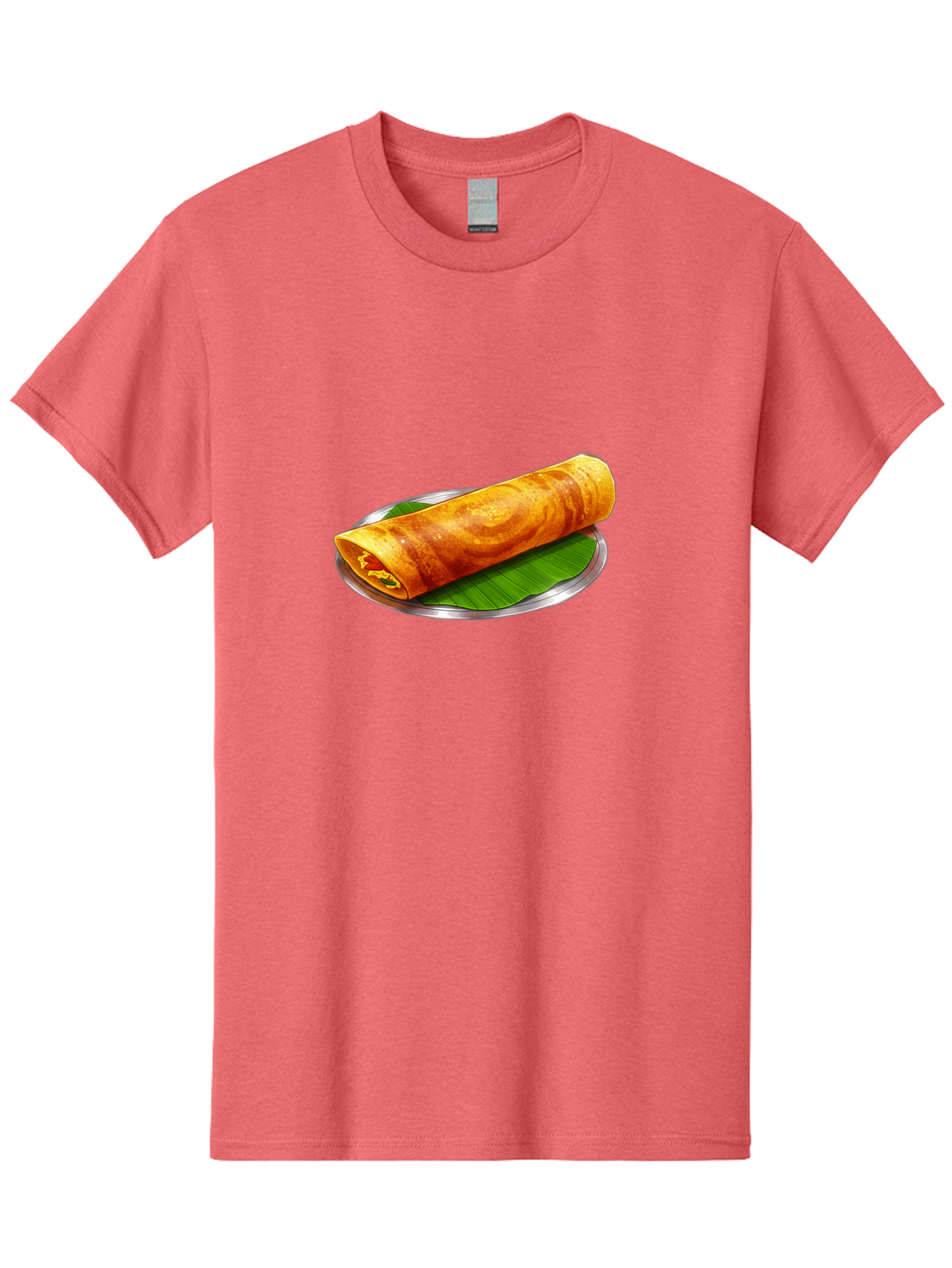 Masala-Dosa-15 Men'S Graphic Tee, 100% Cotton, Comfortable Casual Summer Wear, Machine Washable, Indian Cuisine, South Indian Food, Crispy Dosa, Masala Filling, Traditional Breakfast, Street Food, Savory Crepe, Dosa Recipe, Indian Flatbread Baa976