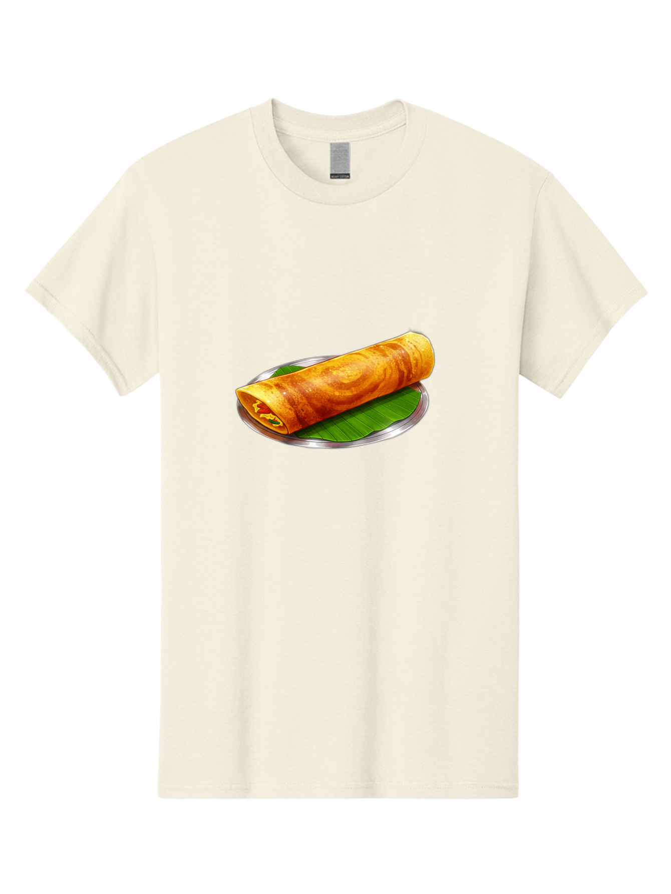 Masala-Dosa-15 Men'S Graphic Tee, 100% Cotton, Comfortable Casual Summer Wear, Machine Washable, Indian Cuisine, South Indian Food, Crispy Dosa, Masala Filling, Traditional Breakfast, Street Food, Savory Crepe, Dosa Recipe, Indian Flatbread Baa976