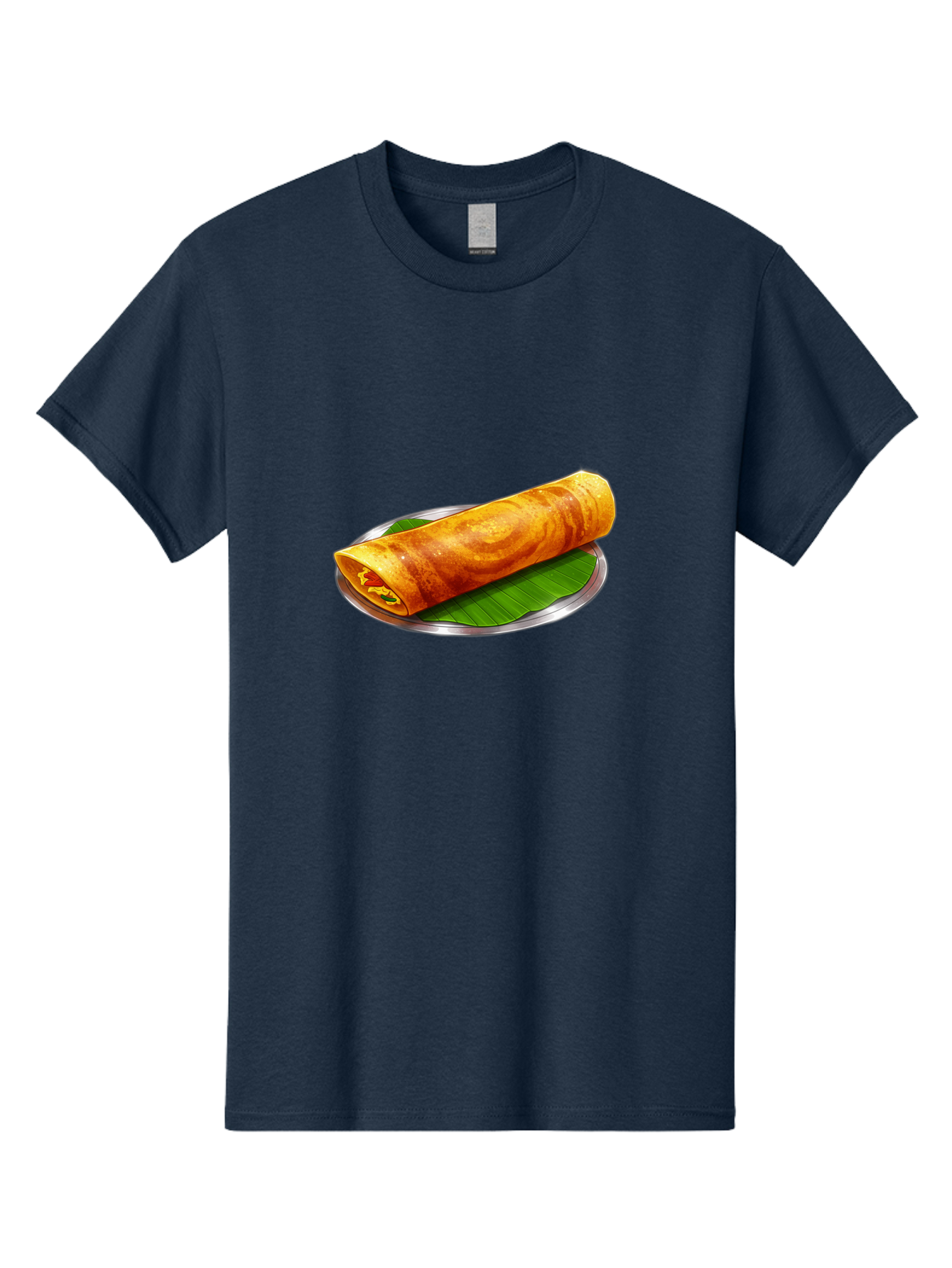Masala-Dosa-15 Men'S Graphic Tee, 100% Cotton, Comfortable Casual Summer Wear, Machine Washable, Indian Cuisine, South Indian Food, Crispy Dosa, Masala Filling, Traditional Breakfast, Street Food, Savory Crepe, Dosa Recipe, Indian Flatbread Baa976