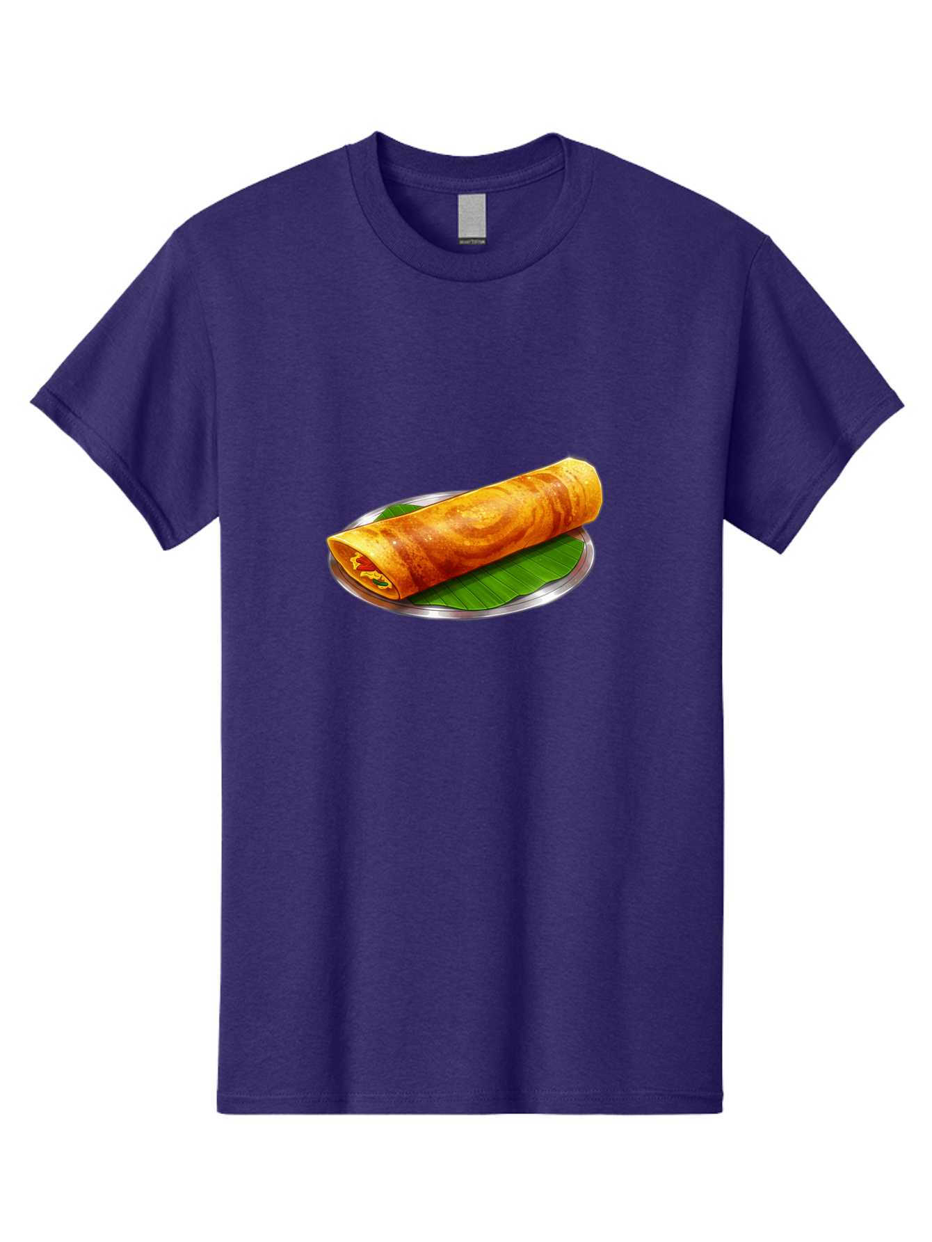 Masala-Dosa-15 Men'S Graphic Tee, 100% Cotton, Comfortable Casual Summer Wear, Machine Washable, Indian Cuisine, South Indian Food, Crispy Dosa, Masala Filling, Traditional Breakfast, Street Food, Savory Crepe, Dosa Recipe, Indian Flatbread Baa976