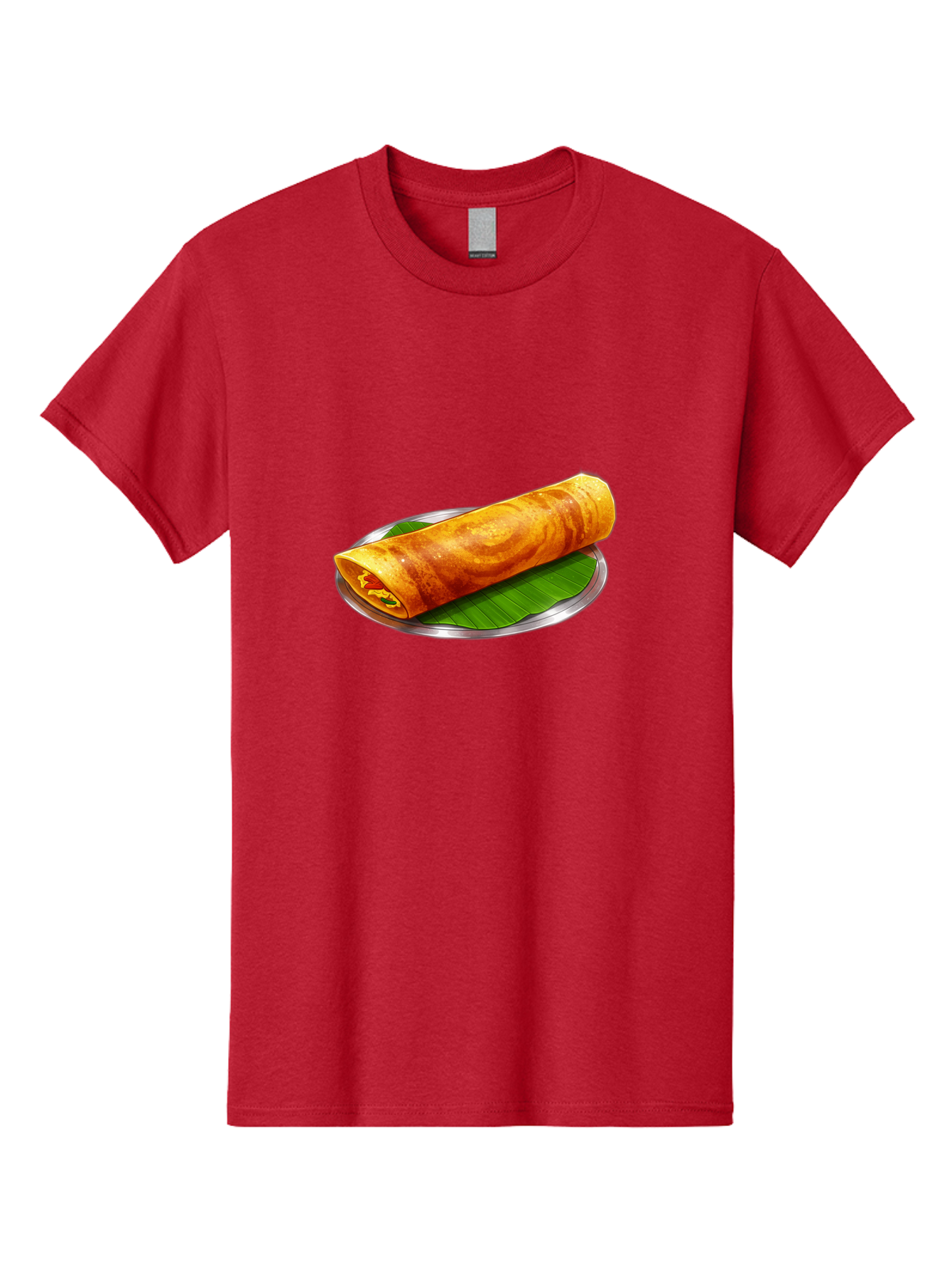 Masala-Dosa-15 Men'S Graphic Tee, 100% Cotton, Comfortable Casual Summer Wear, Machine Washable, Indian Cuisine, South Indian Food, Crispy Dosa, Masala Filling, Traditional Breakfast, Street Food, Savory Crepe, Dosa Recipe, Indian Flatbread Baa976