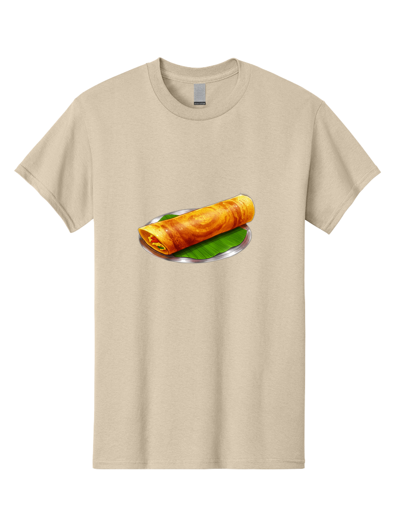 Masala-Dosa-15 Men'S Graphic Tee, 100% Cotton, Comfortable Casual Summer Wear, Machine Washable, Indian Cuisine, South Indian Food, Crispy Dosa, Masala Filling, Traditional Breakfast, Street Food, Savory Crepe, Dosa Recipe, Indian Flatbread Baa976