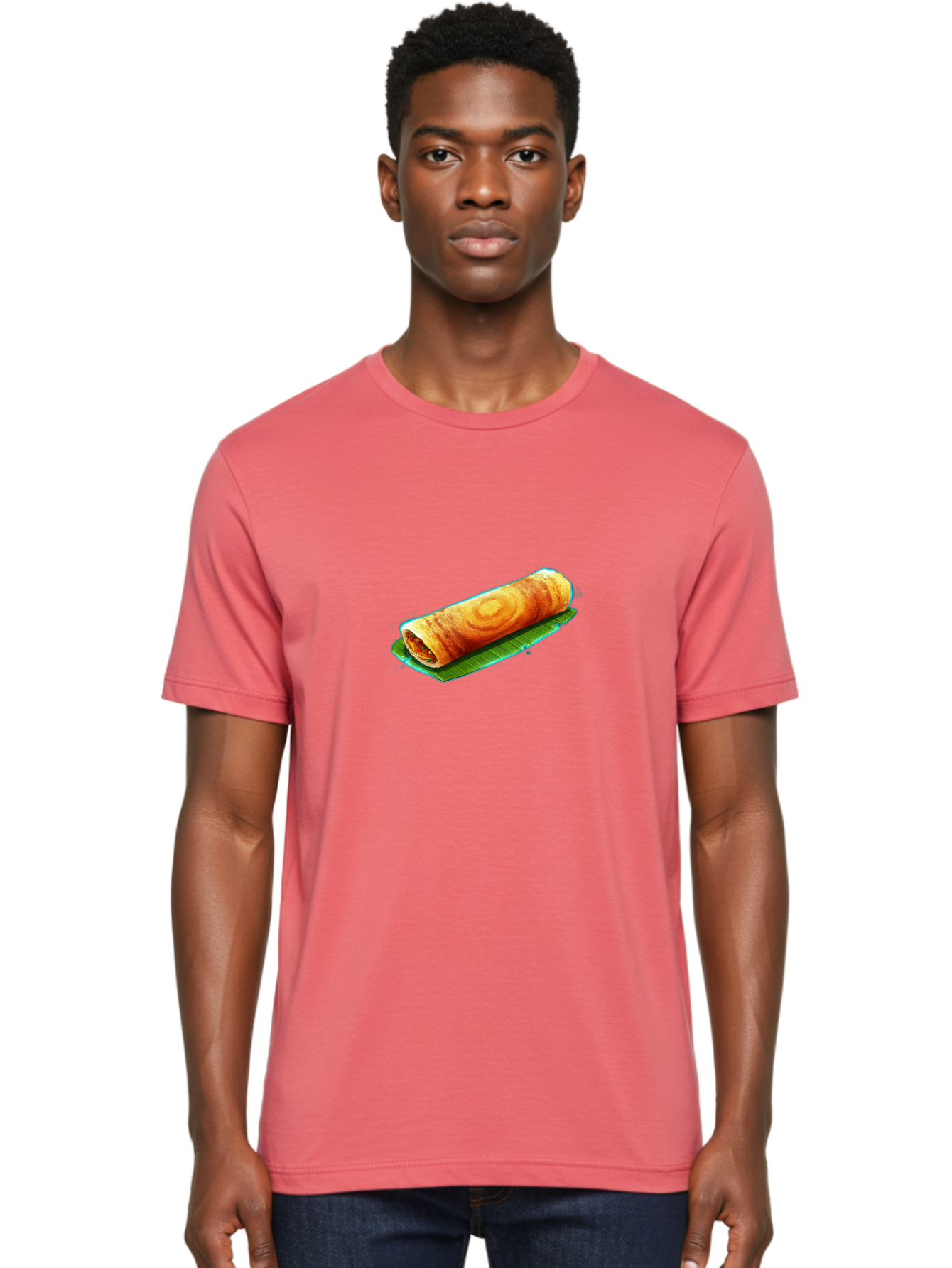 Masala-Dosa-16 Men'S Graphic Tee, 100% Cotton, Comfortable Casual Summer Wear, Machine Washable, South Indian Cuisine, Traditional Breakfast, Masala Dosa, Savory Crepe, Fermented Rice, Crispy Texture, Delicious Food, Indian Street Food Baa977