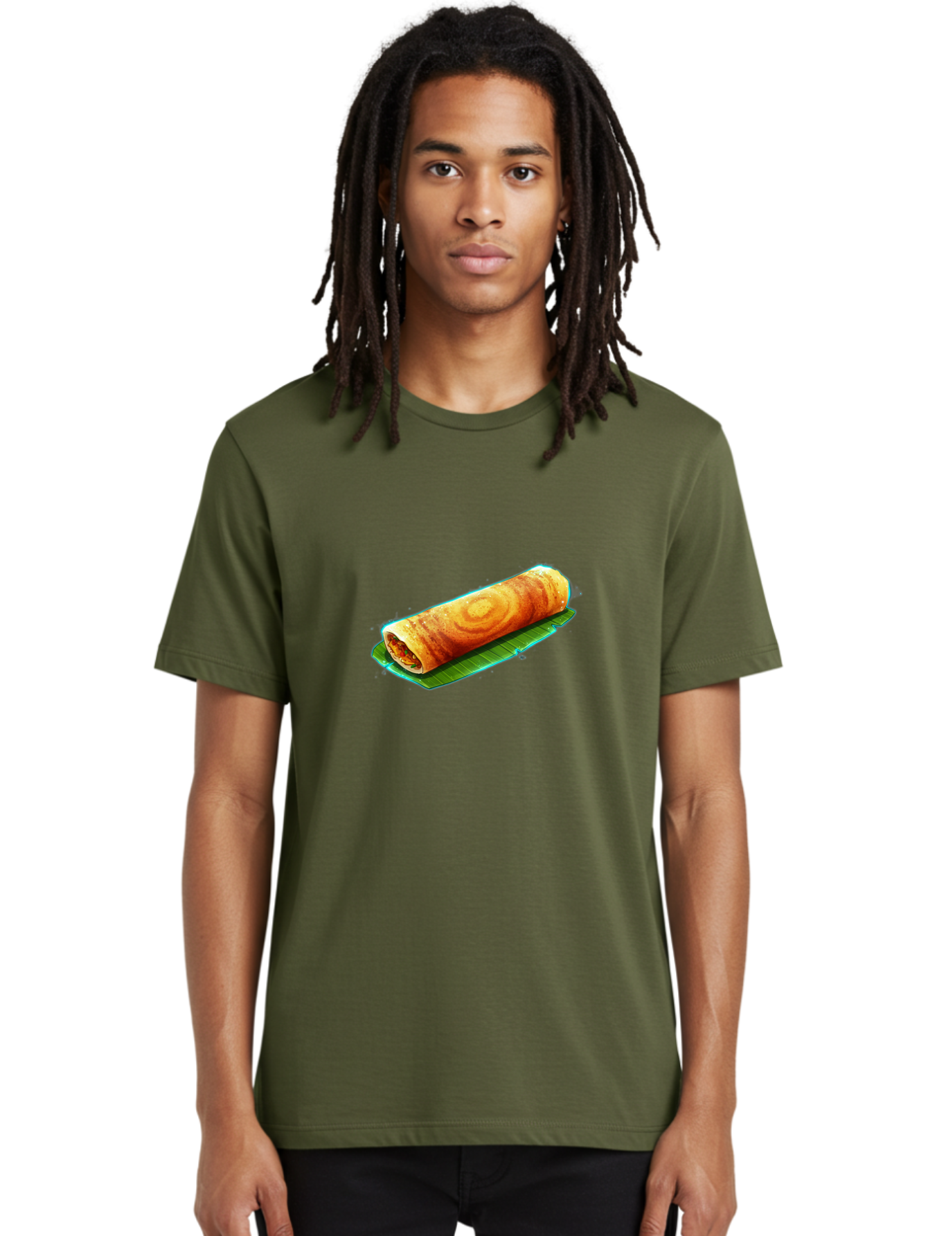 Masala-Dosa-16 Men'S Graphic Tee, 100% Cotton, Comfortable Casual Summer Wear, Machine Washable, South Indian Cuisine, Traditional Breakfast, Masala Dosa, Savory Crepe, Fermented Rice, Crispy Texture, Delicious Food, Indian Street Food Baa977