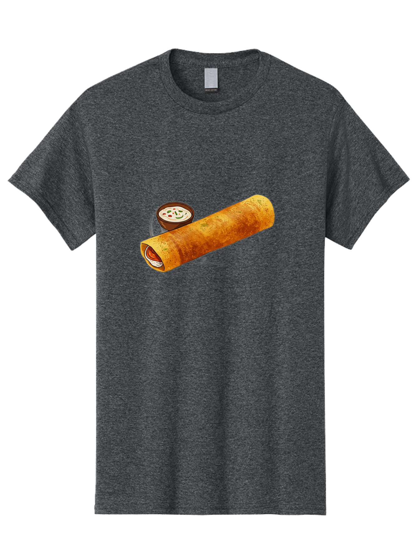 Masala-Dosa-17 Men'S Graphic Tee, 100% Cotton, Comfortable Casual Summer Wear, Machine Washable, South Indian Cuisine, Masala Dosa, Crepe Filled With Spiced Potatoes, Chutney, Traditional Breakfast, Indian Food, Dosa Recipe, Spicy Filling, Baa978
