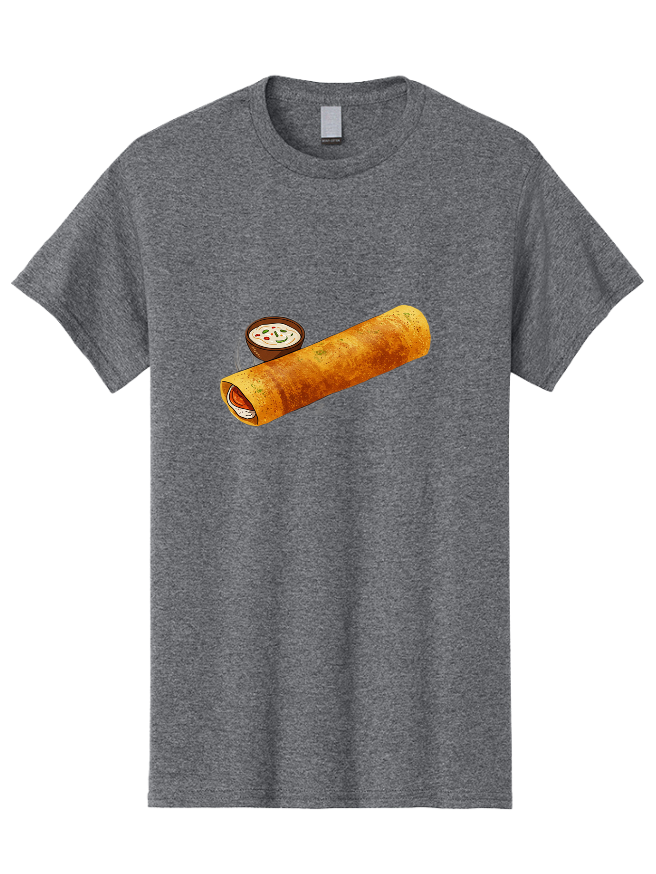 Masala-Dosa-17 Men'S Graphic Tee, 100% Cotton, Comfortable Casual Summer Wear, Machine Washable, South Indian Cuisine, Masala Dosa, Crepe Filled With Spiced Potatoes, Chutney, Traditional Breakfast, Indian Food, Dosa Recipe, Spicy Filling, Baa978