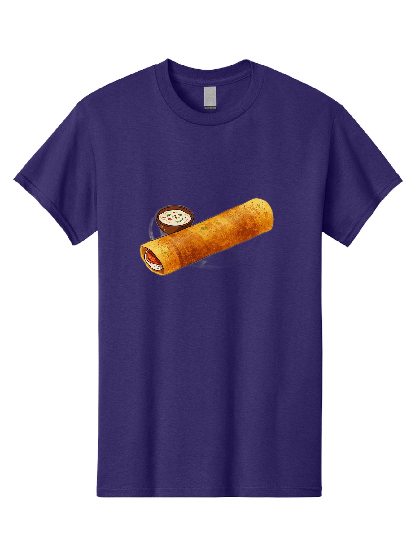 Masala-Dosa-17 Men'S Graphic Tee, 100% Cotton, Comfortable Casual Summer Wear, Machine Washable, South Indian Cuisine, Masala Dosa, Crepe Filled With Spiced Potatoes, Chutney, Traditional Breakfast, Indian Food, Dosa Recipe, Spicy Filling, Baa978